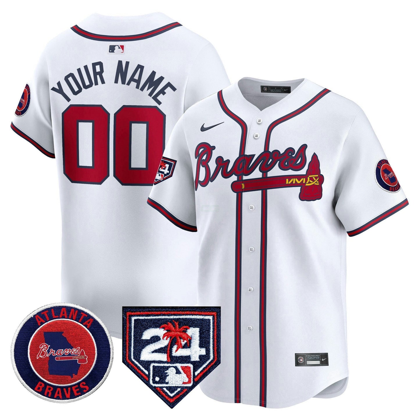 Camisa MLB Atlanta 2024 Spring Training Patch Vapor Premier Limited Jersey