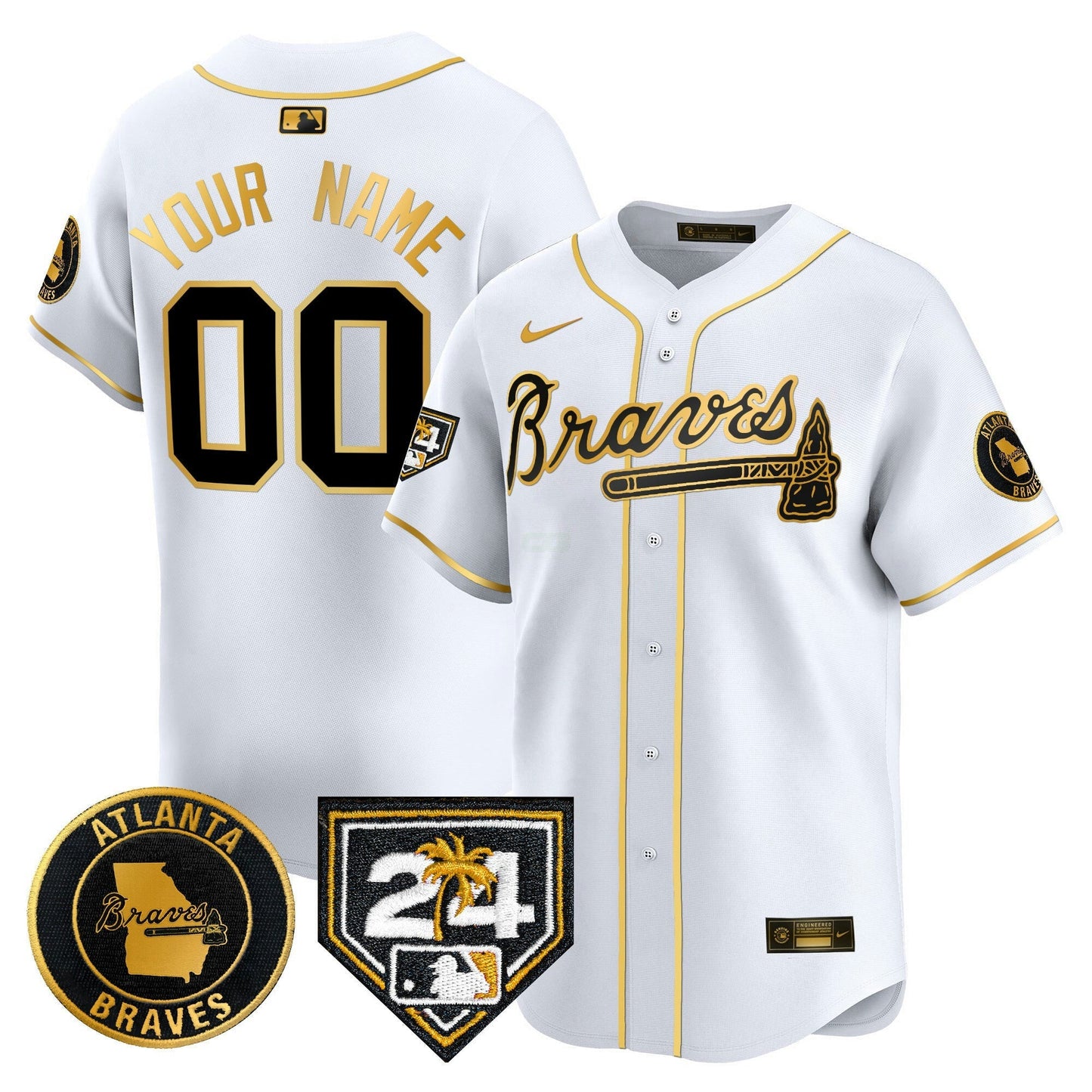 Camisa MLB Atlanta 2024 Spring Training Patch Vapor Premier Limited Jersey
