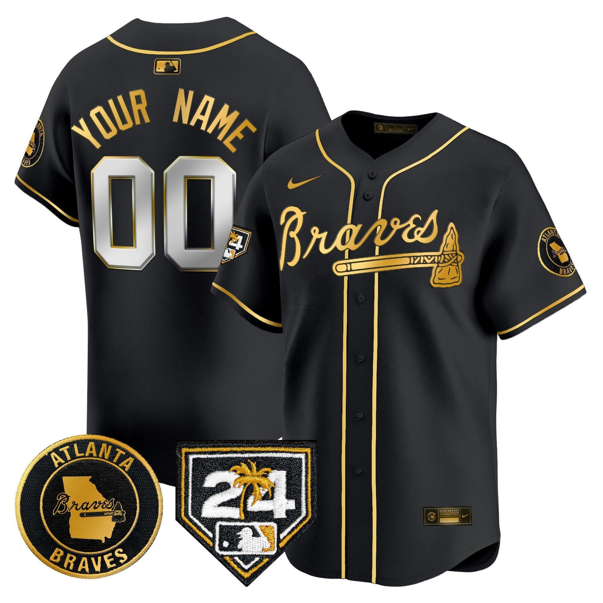 Camisa MLB Atlanta 2024 Spring Training Patch Vapor Premier Limited Jersey