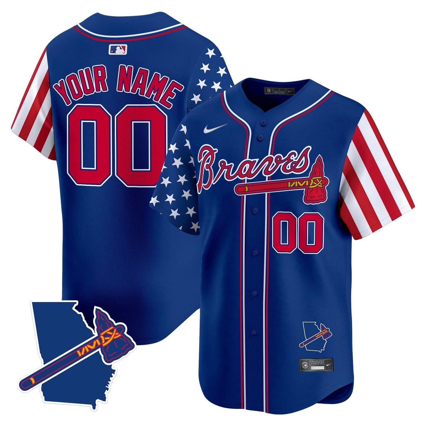 Camisa MLB Atlanta 2025 Independence Day Vapor Premier Limited Jersey