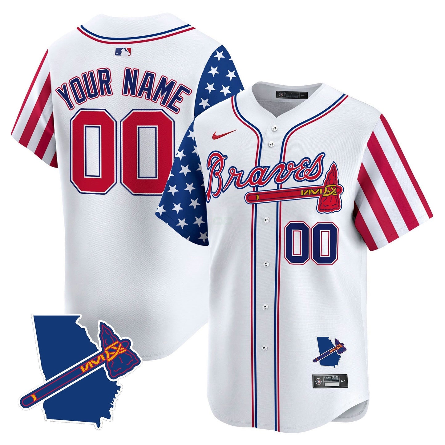 Camisa MLB Atlanta 2025 Independence Day Vapor Premier Limited Jersey