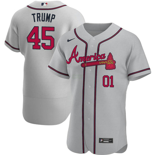 Camisa MLB Atlanta America Gray Jersey - Flex Base
