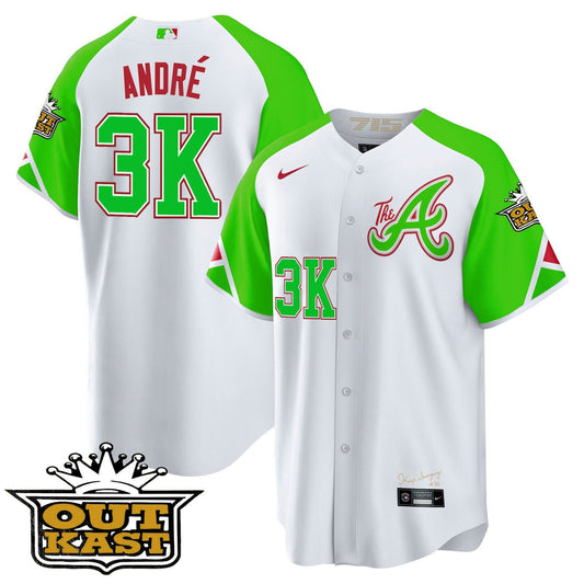 Camisa MLB Atlanta Atliens 2023 City Connect Bright Verde Cool Base Jersey