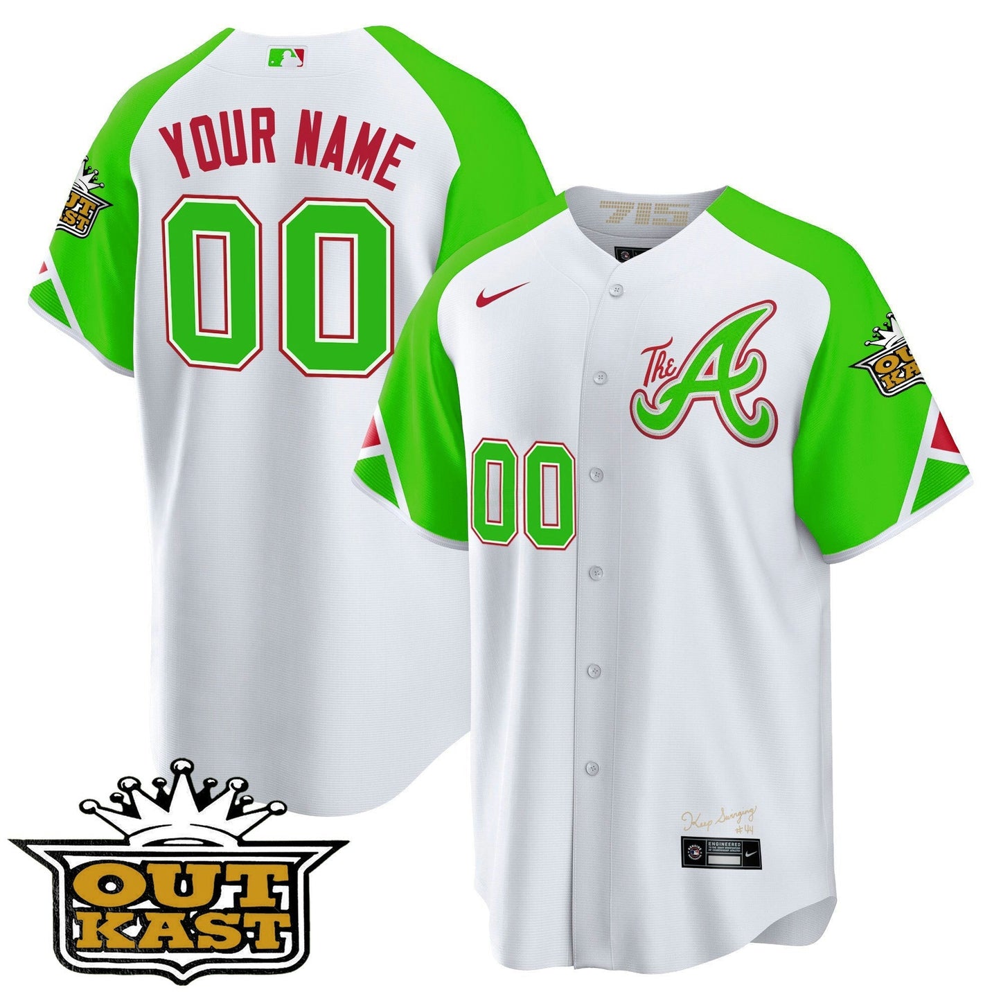 Camisa MLB Atlanta Atliens 2023 City Connect Bright Verde Jersey