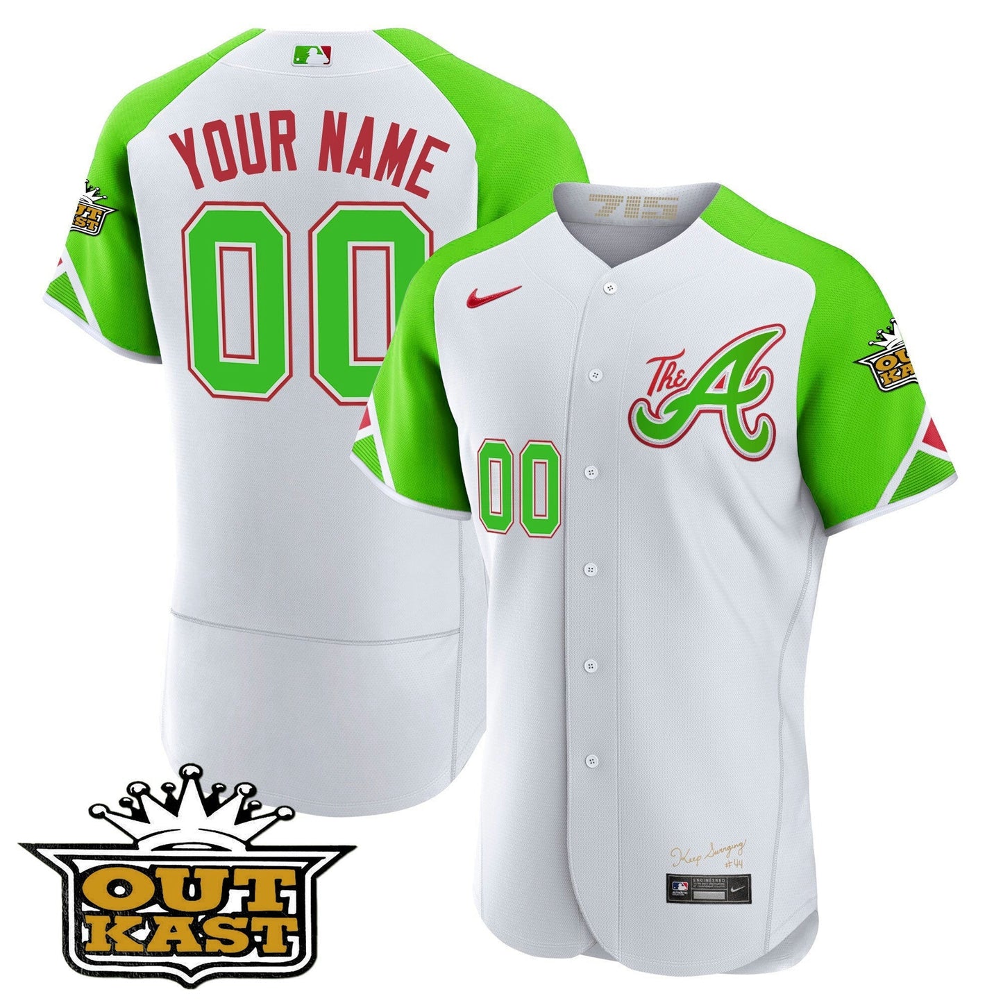 Camisa MLB Atlanta Atliens 2023 City Connect Bright Verde Jersey