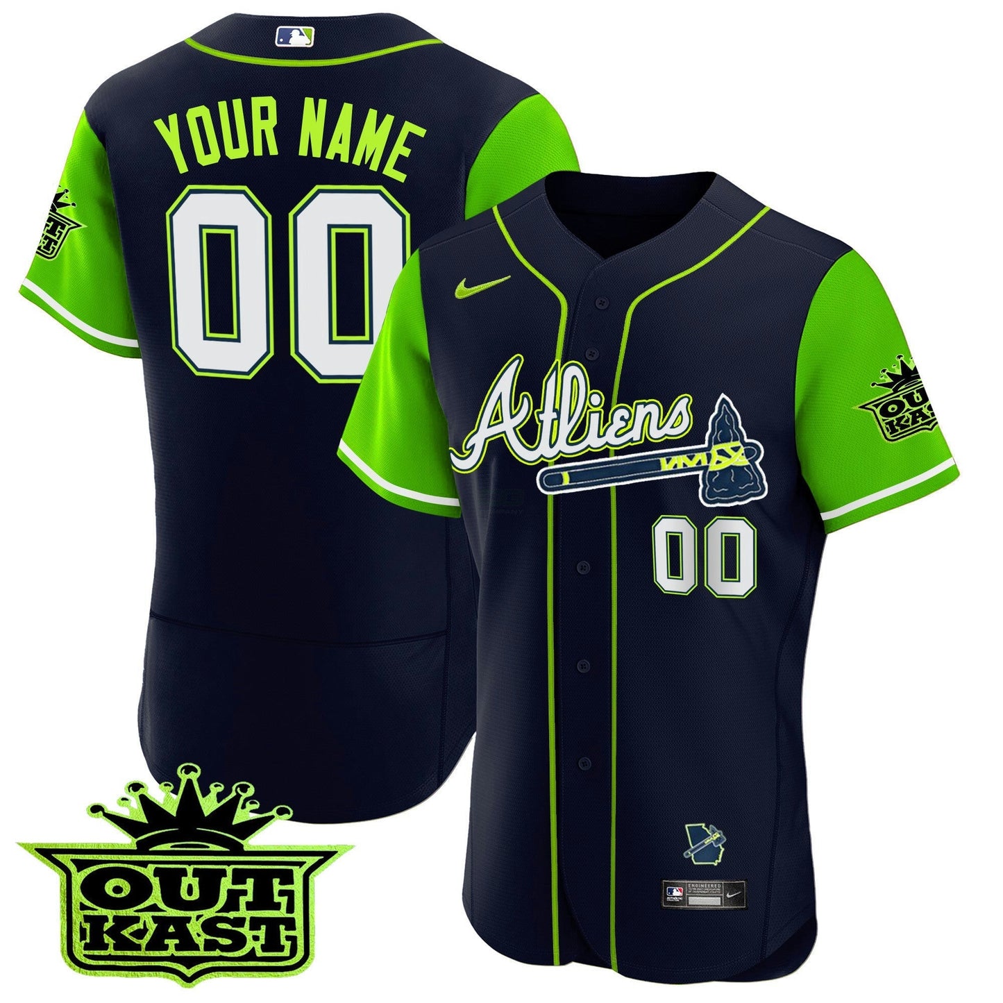 Camisa MLB Atlanta Atliens Alternativa Flex Base Jersey
