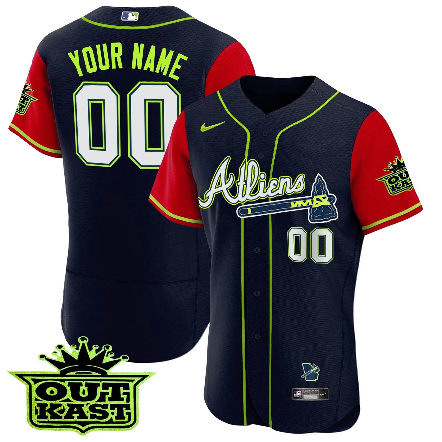 Camisa MLB Atlanta Atliens Alternativa Flex Base Jersey