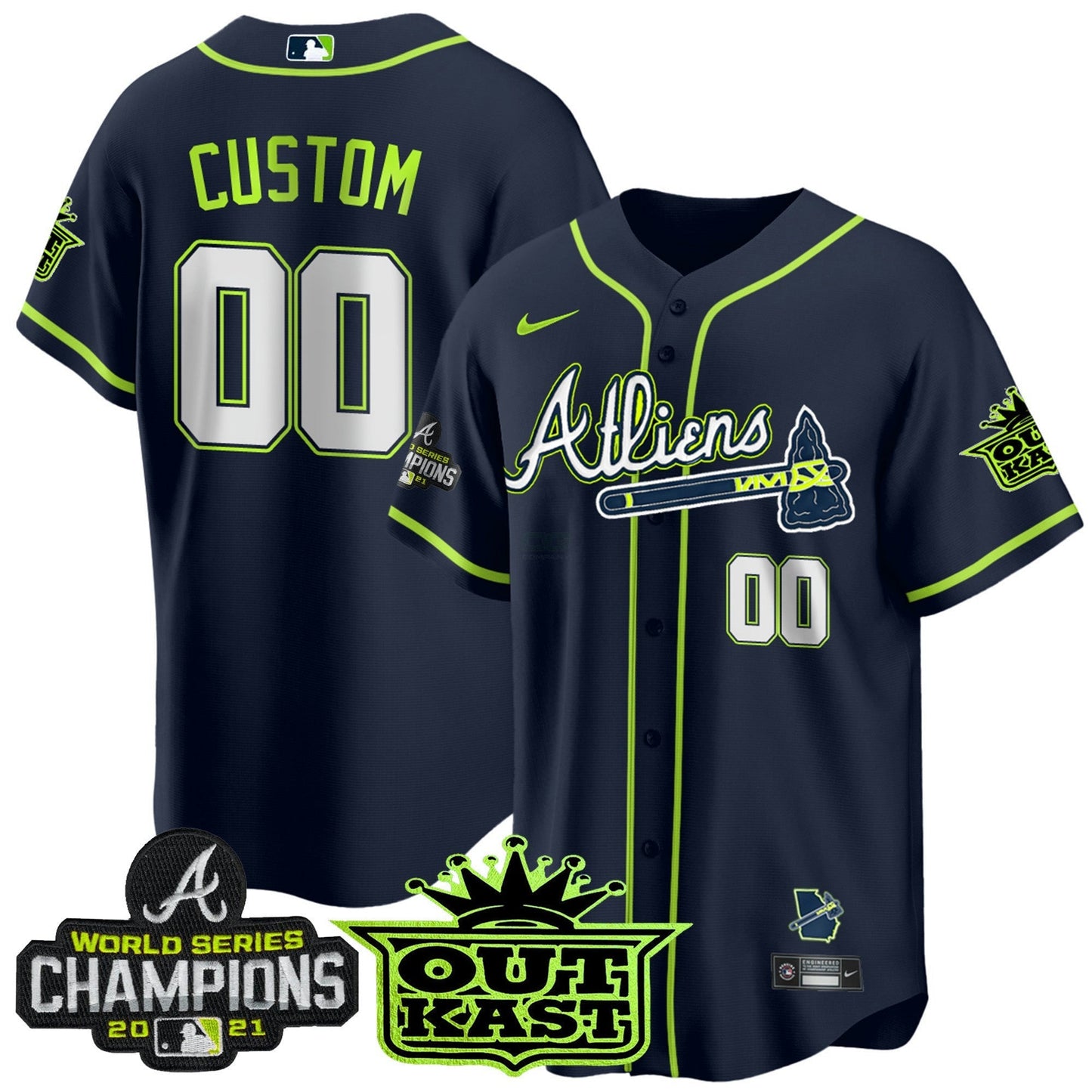 Camisa MLB Atlanta Atliens Champions Cool Base Jersey