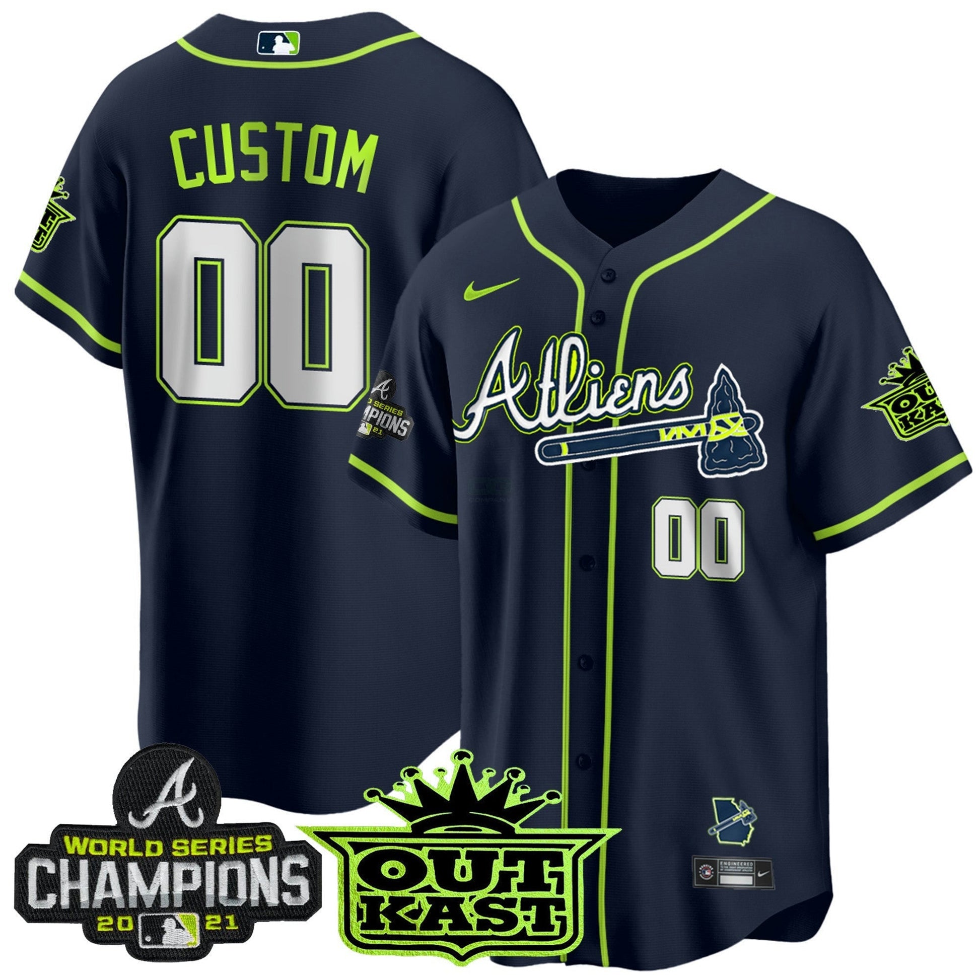 Camisa MLB Atlanta Atliens Champions Cool Base Jersey