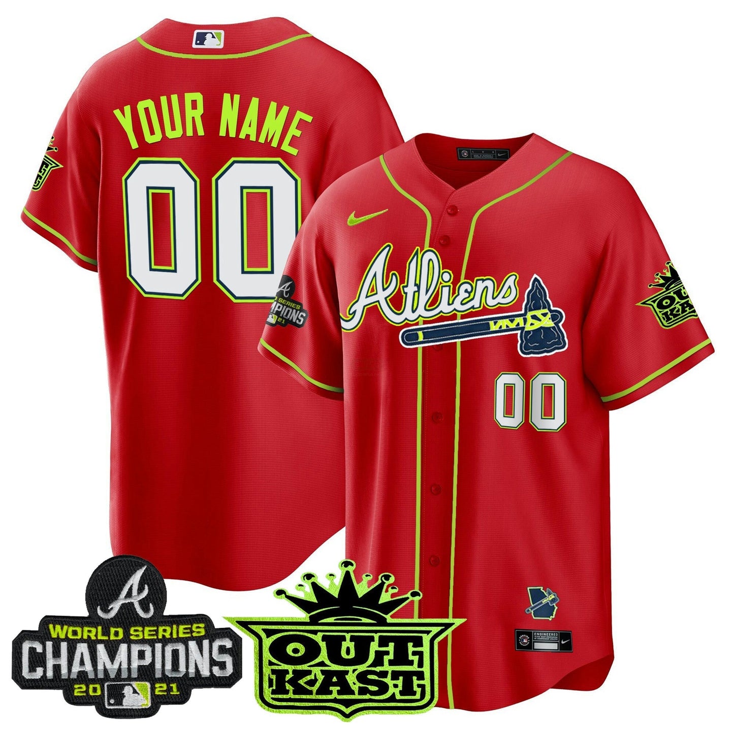 Camisa MLB Atlanta Atliens Champions Cool Base Jersey