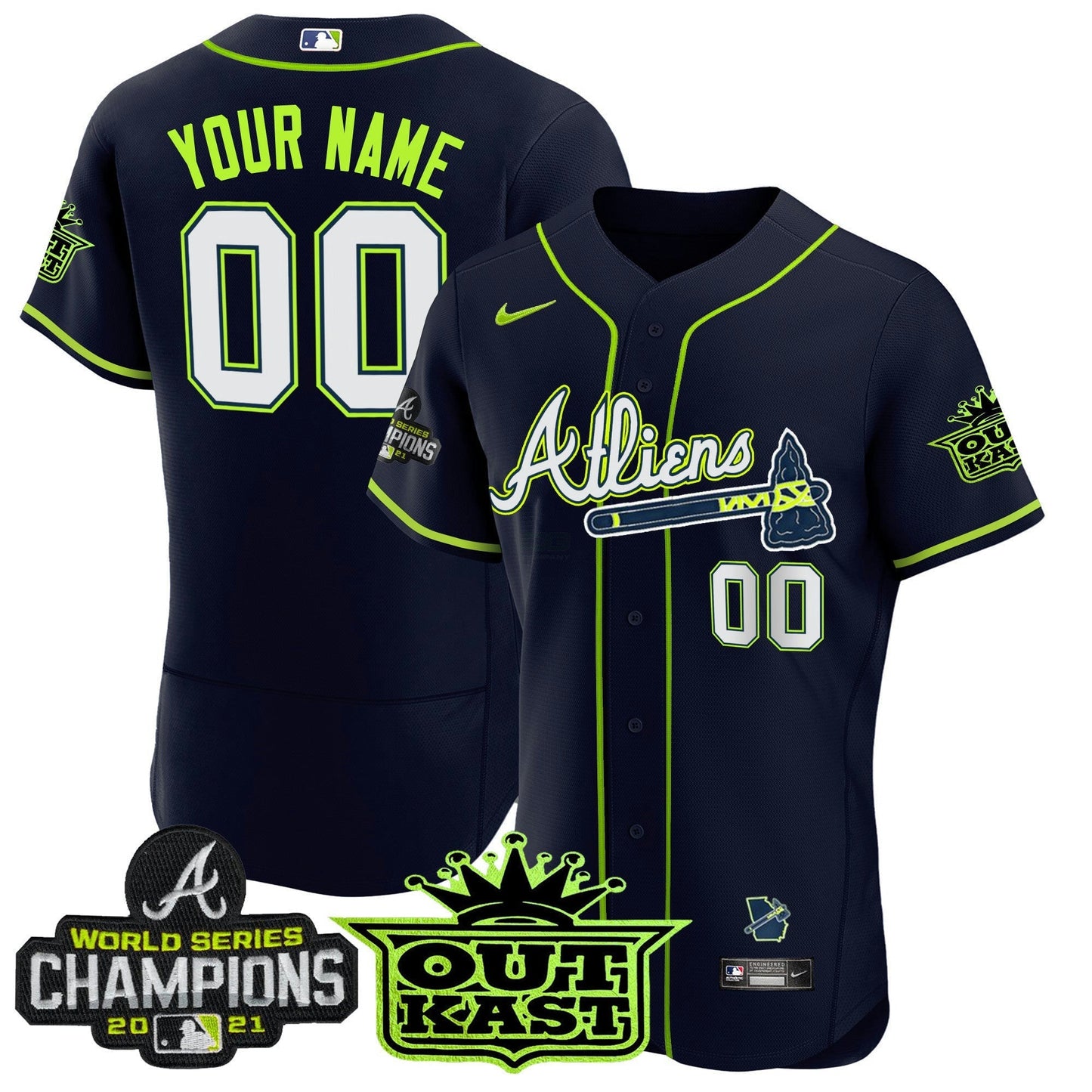 Camisa MLB Atlanta Atliens Champions Flex Base Jersey
