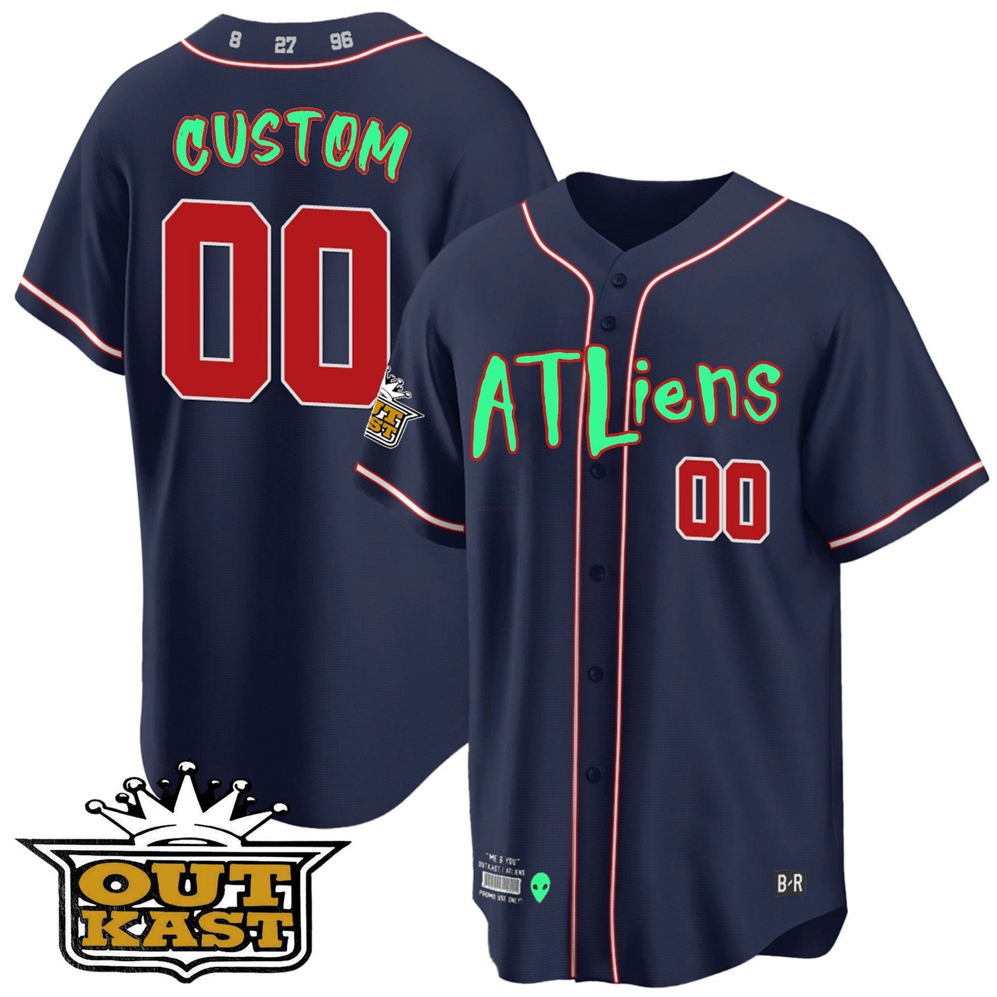 Camisa MLB Atlanta Atliens Cool Base Jersey – Galaxy Version – Stitched