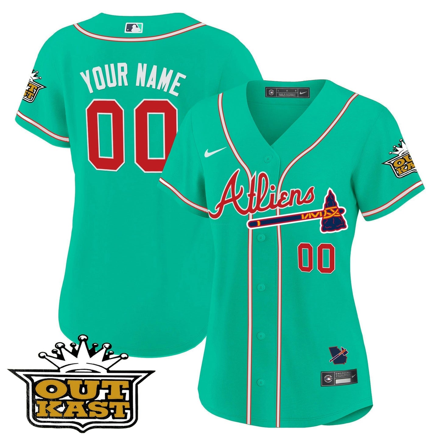 Camisa MLB Atlanta Atliens Cool Base Jersey – Galaxy Version – Stitched
