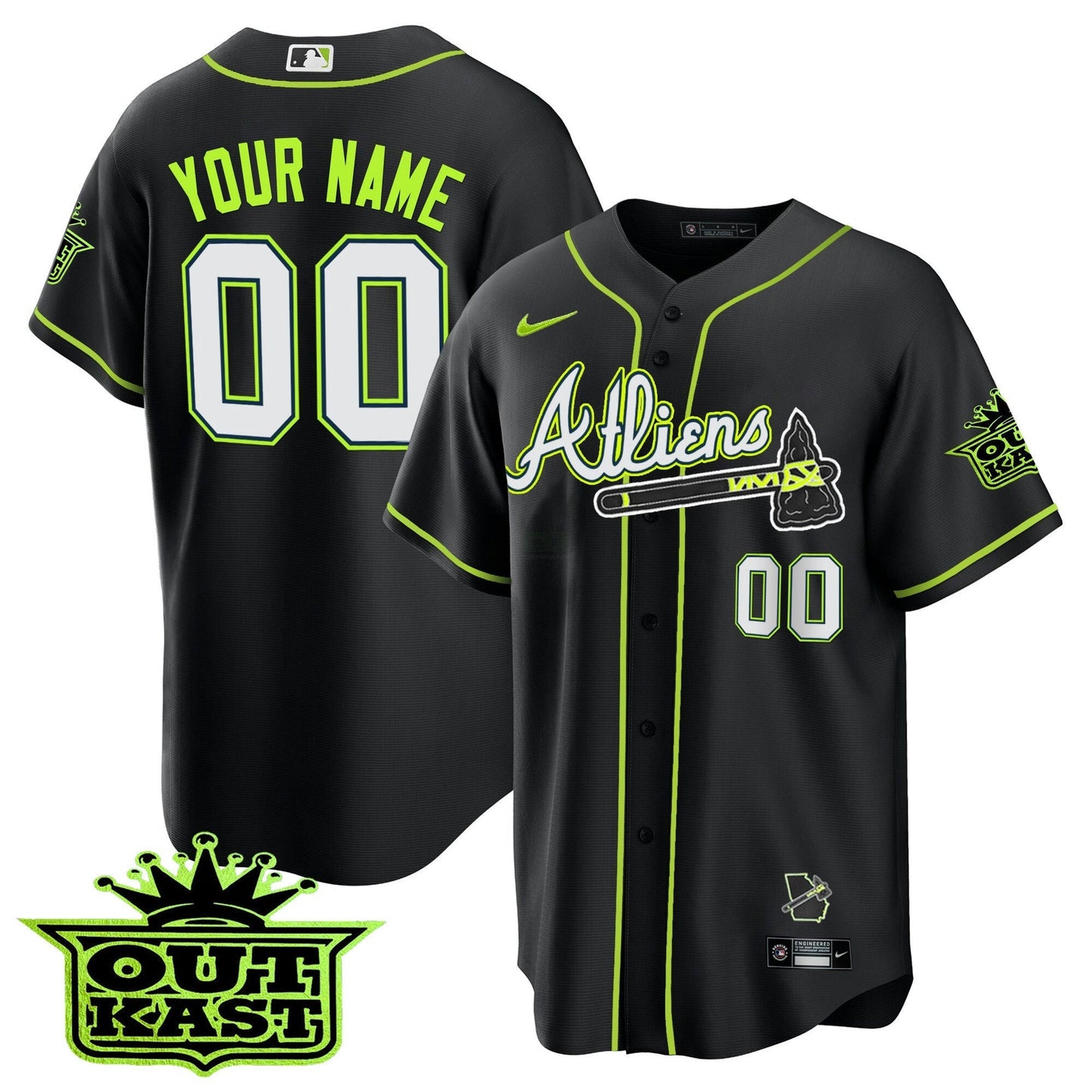 Camisa MLB Atlanta Atliens Cool Base Jersey