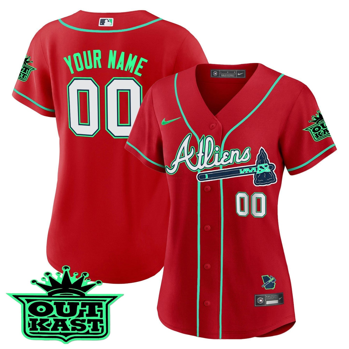Camisa MLB Atlanta Atliens Flex Base Jersey – Galaxy Version – Stitched