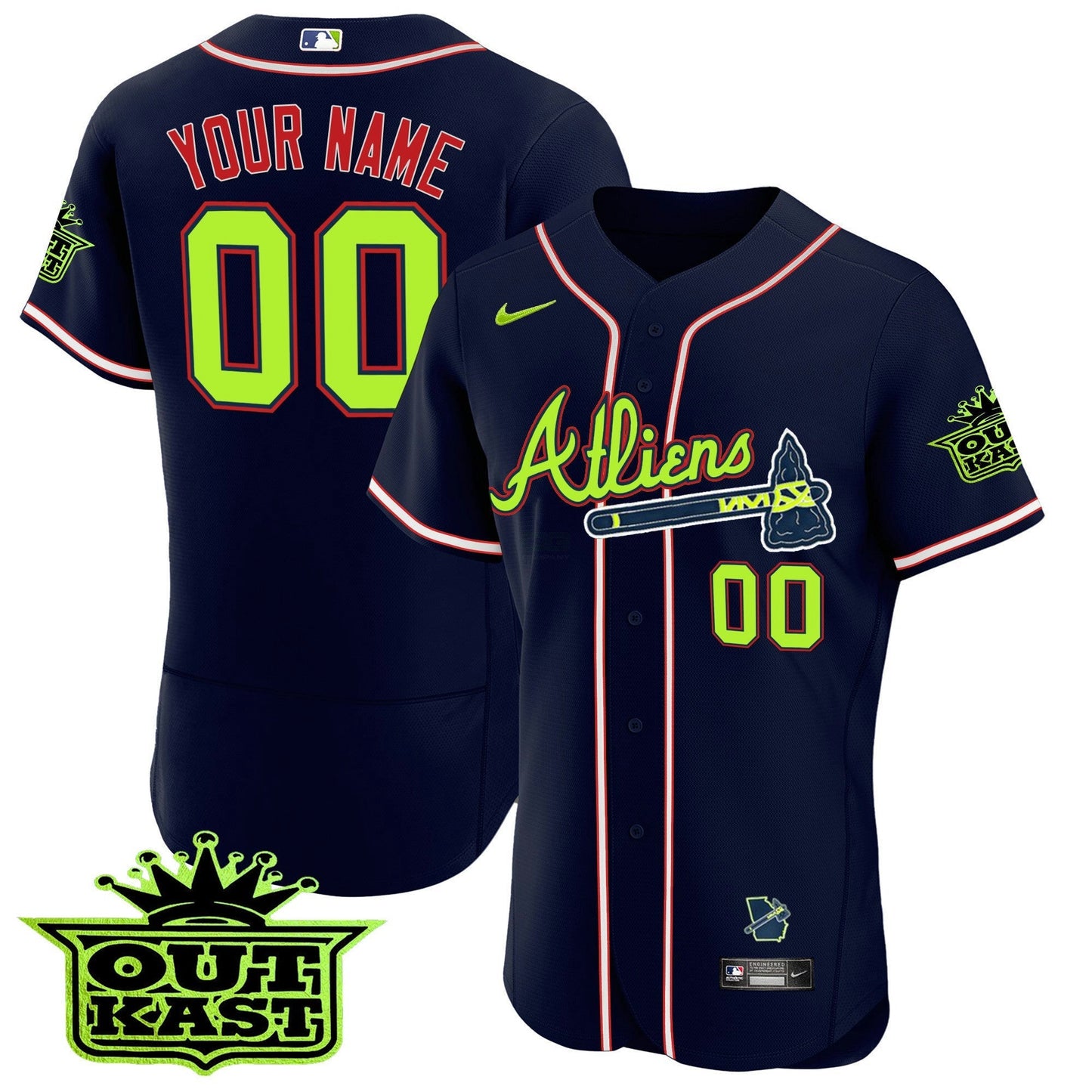 Camisa MLB Atlanta Atliens Flex Base Jersey V3