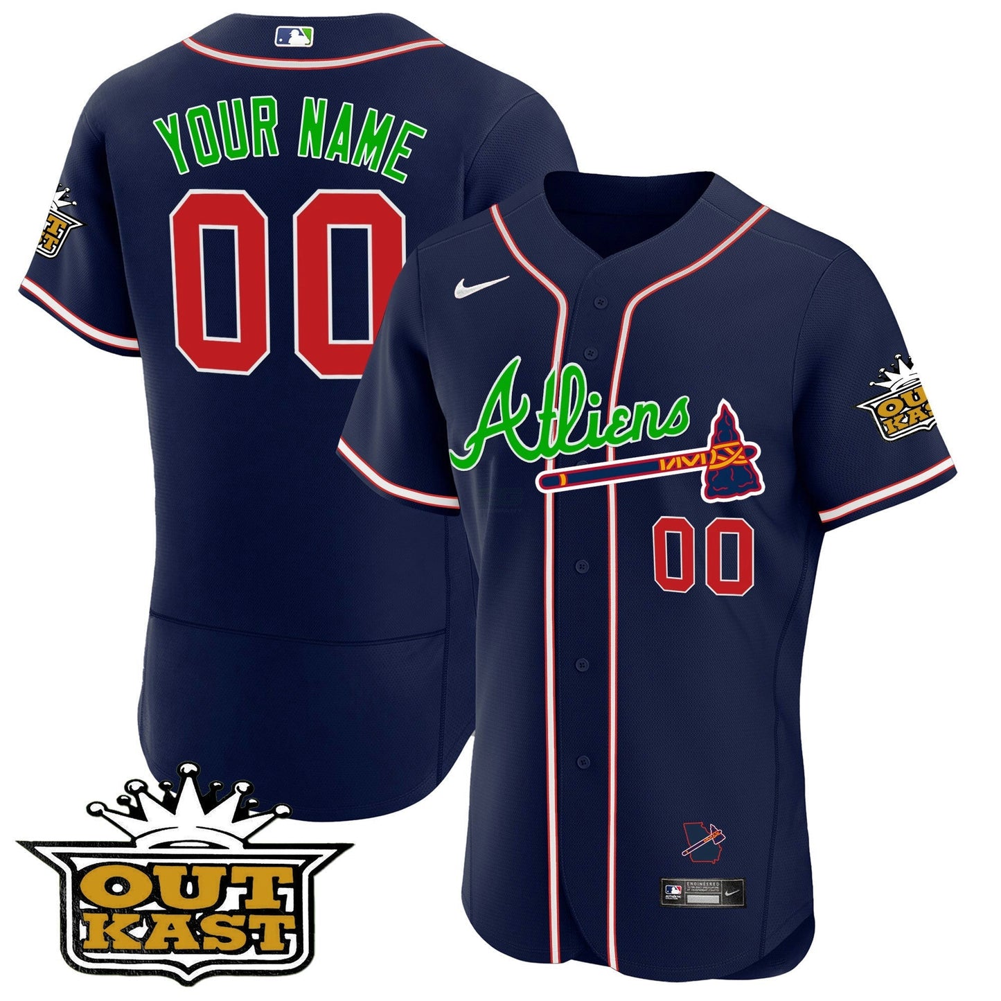 Camisa MLB Atlanta Atliens Flex Base Jersey V4