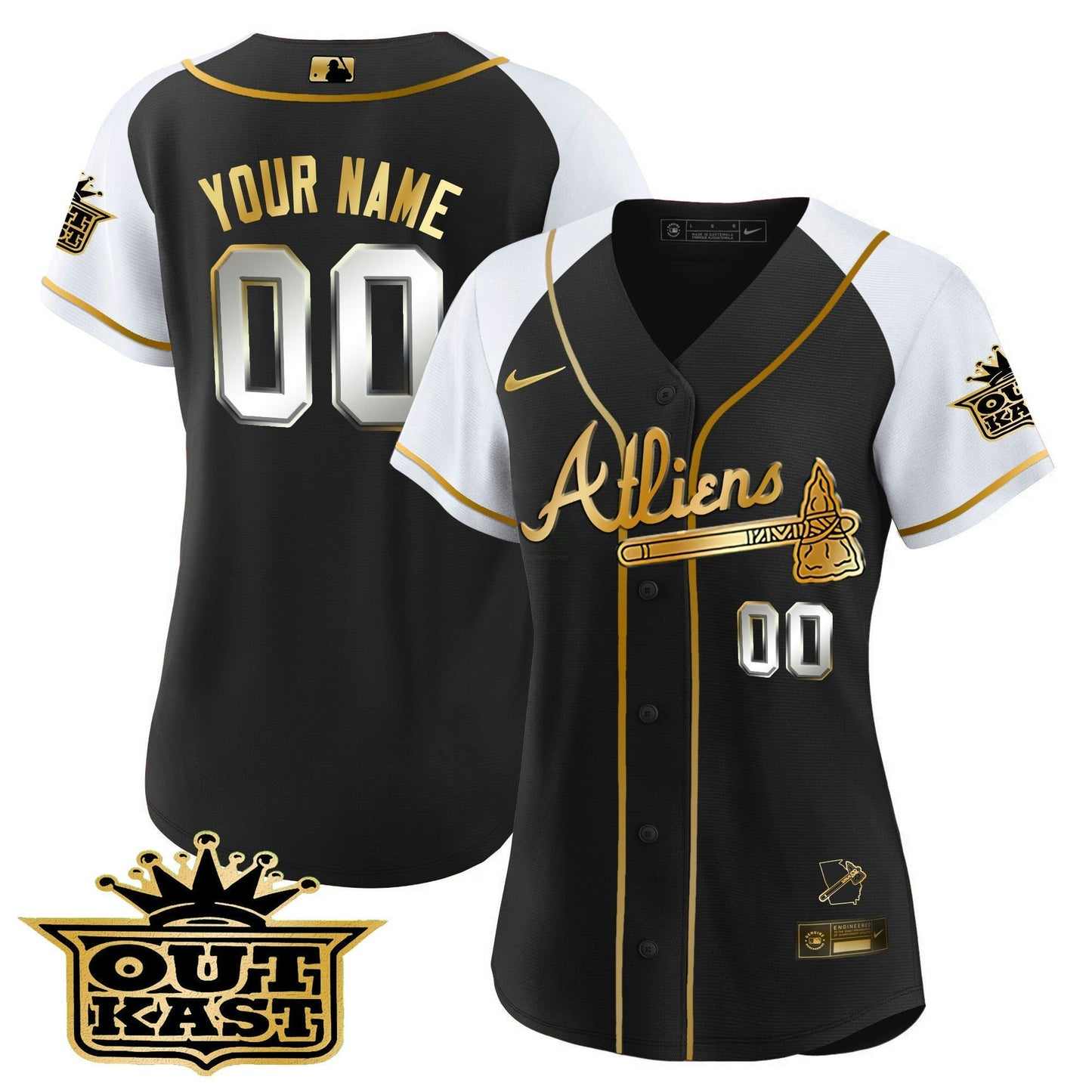 Camisa MLB Atlanta Atliens Gold Alternativa Cool Base Jersey