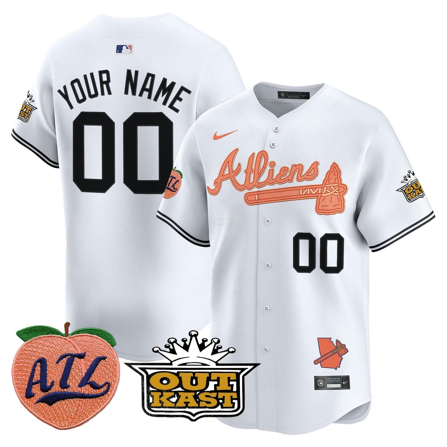 Camisa MLB Atlanta Atliens & Peach Vapor Premier Limited Jersey