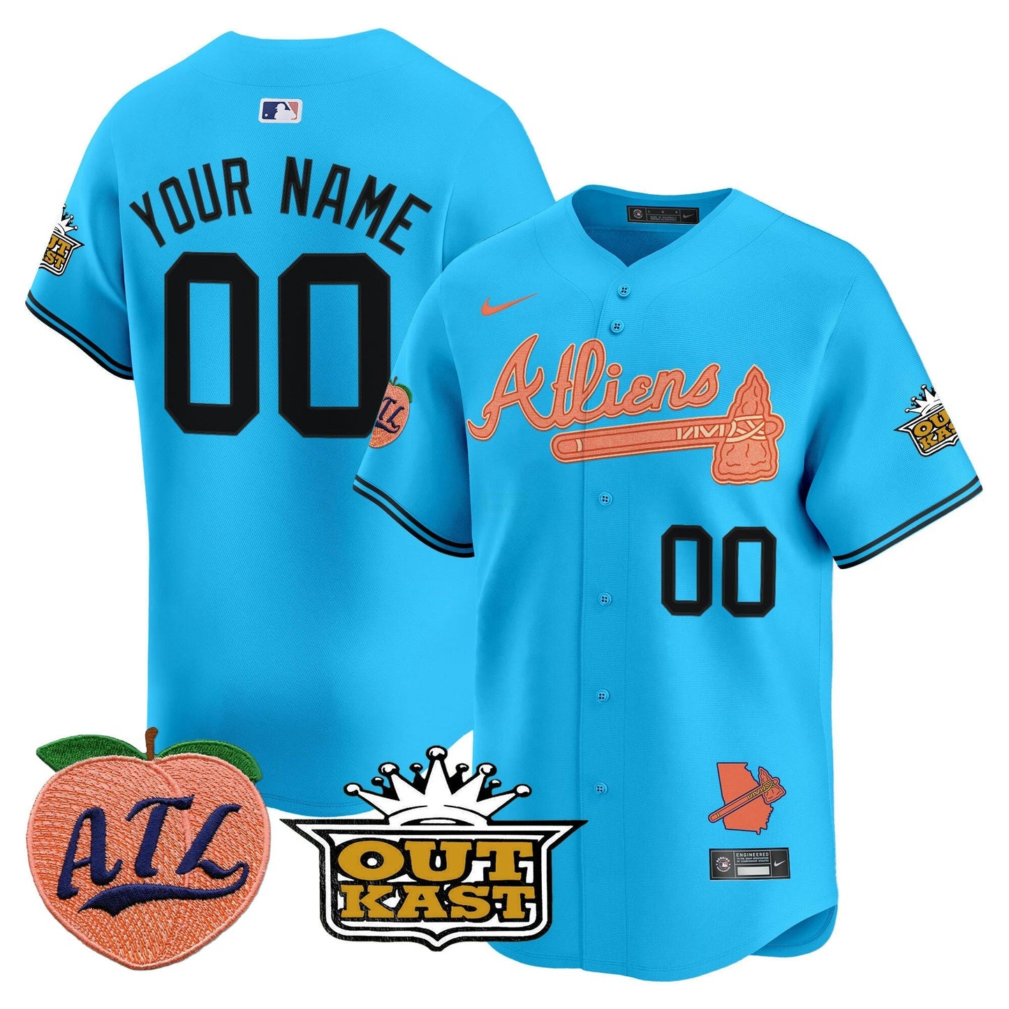 Camisa MLB Atlanta Atliens & Peach Vapor Premier Limited Jersey