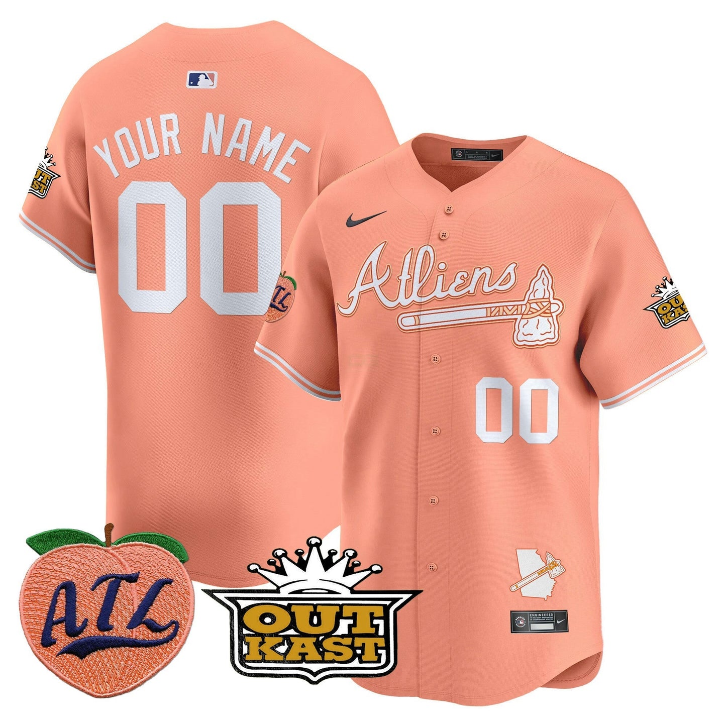 Camisa MLB Atlanta Atliens & Peach Vapor Premier Limited Jersey