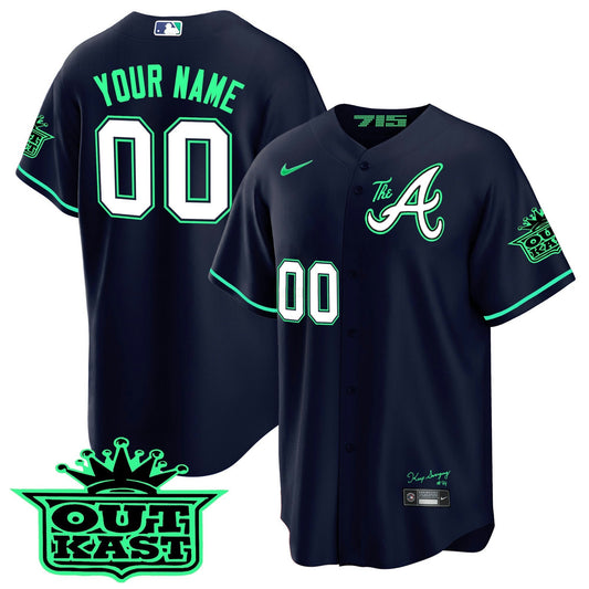 Camisa MLB Atlanta Atliens The A Cool Base Jersey – Galaxy Version – Stitched