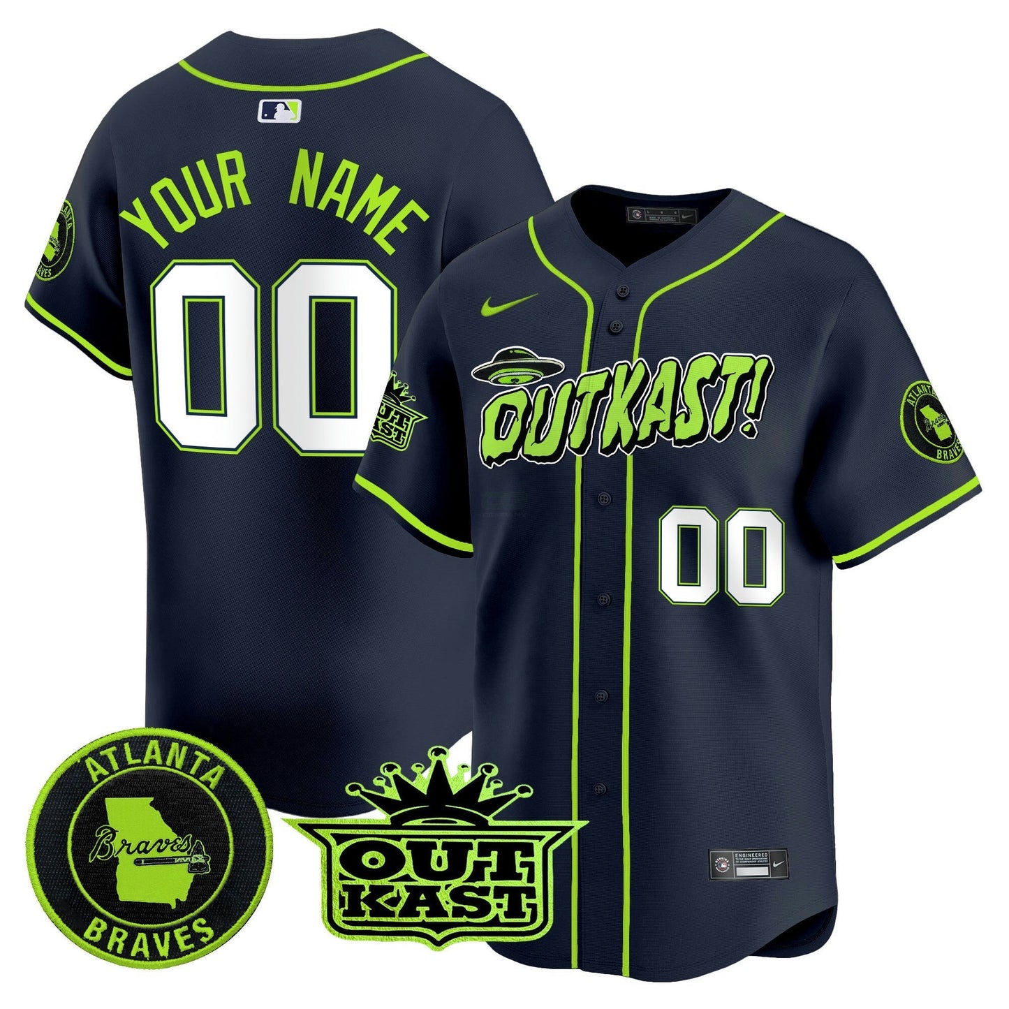 Camisa MLB Atlanta Atliens Vapor Premier Limited Jersey V3 - Atliens