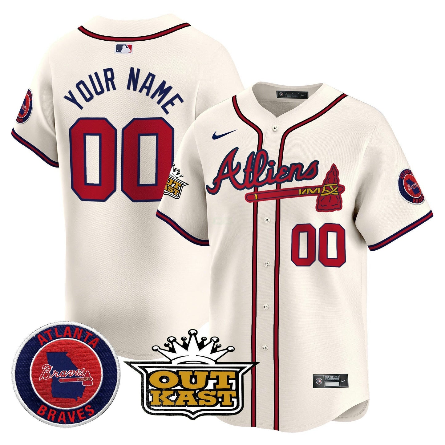 Camisa MLB Atlanta Atliens Vapor Premier Limited Jersey V4