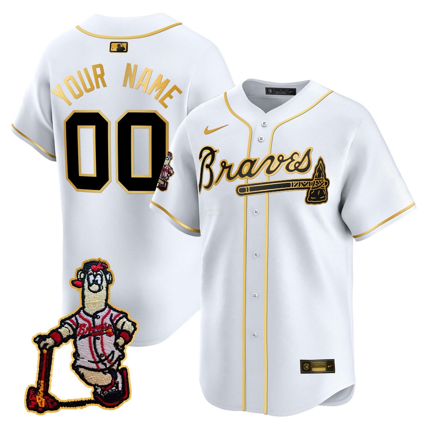 Camisa MLB Atlanta Blooper Patch Vapor Premier Limited Jersey