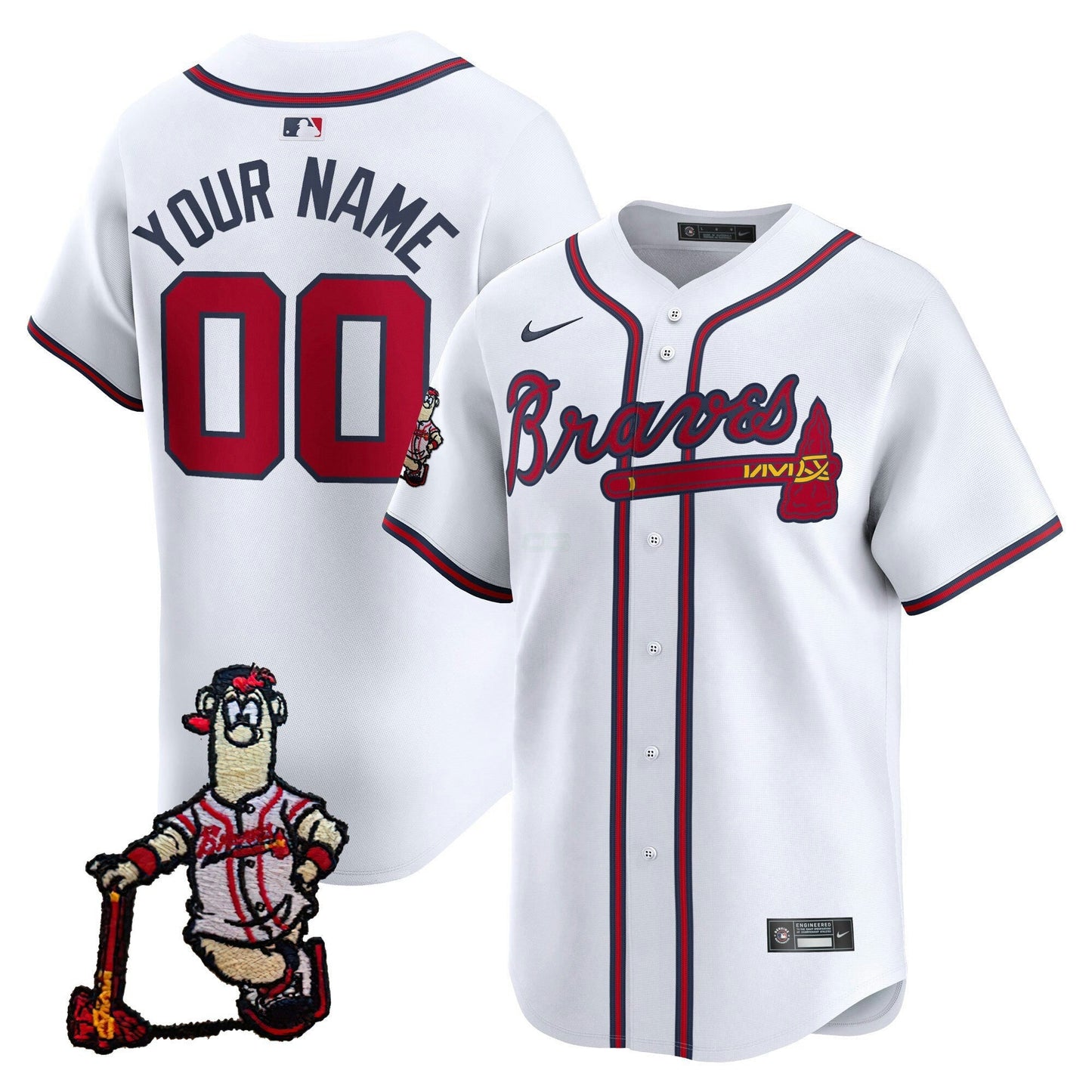 Camisa MLB Atlanta Blooper Patch Vapor Premier Limited Jersey
