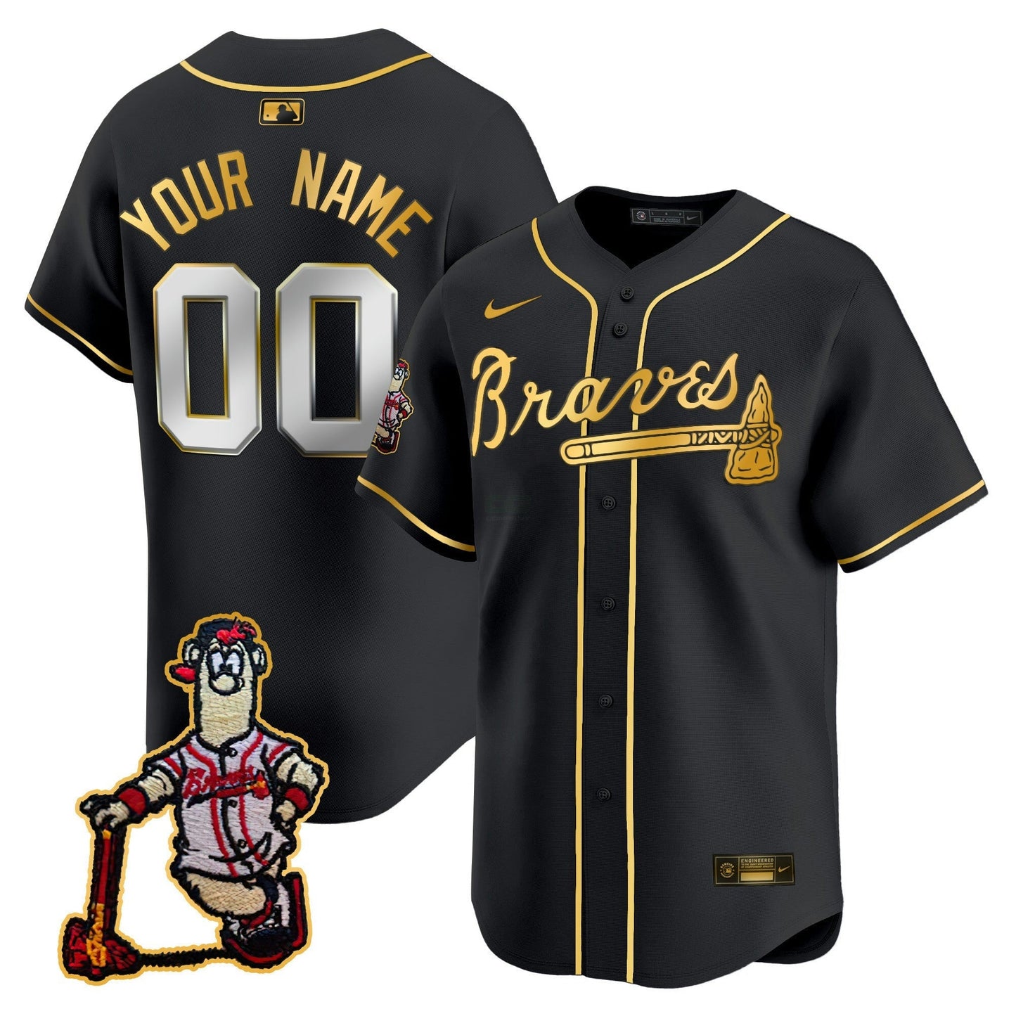 Camisa MLB Atlanta Blooper Patch Vapor Premier Limited Jersey