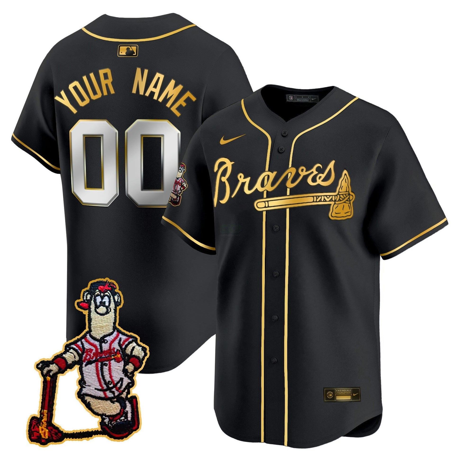 Camisa MLB Atlanta Blooper Patch Vapor Premier Limited Jersey