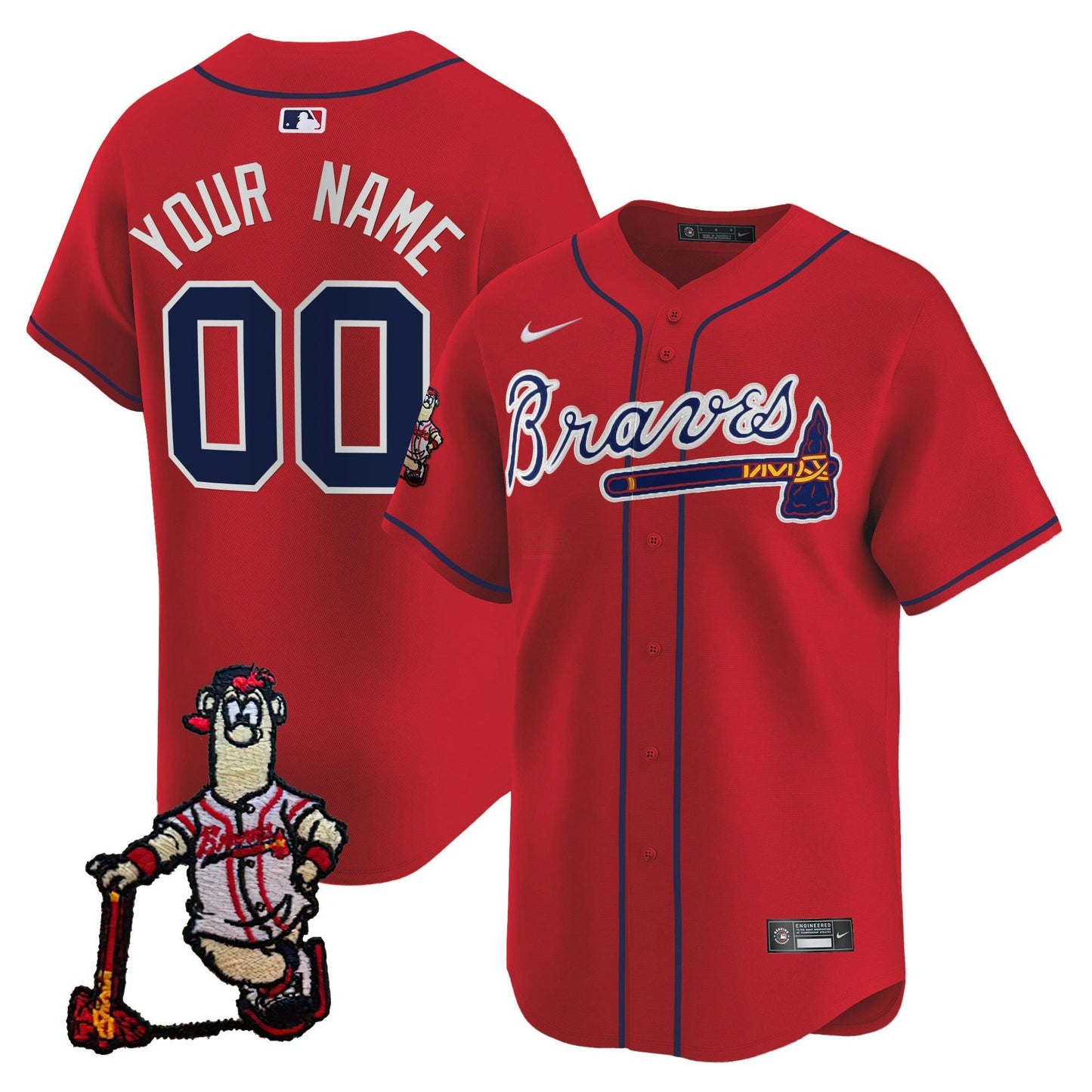Camisa MLB Atlanta Blooper Patch Vapor Premier Limited Jersey