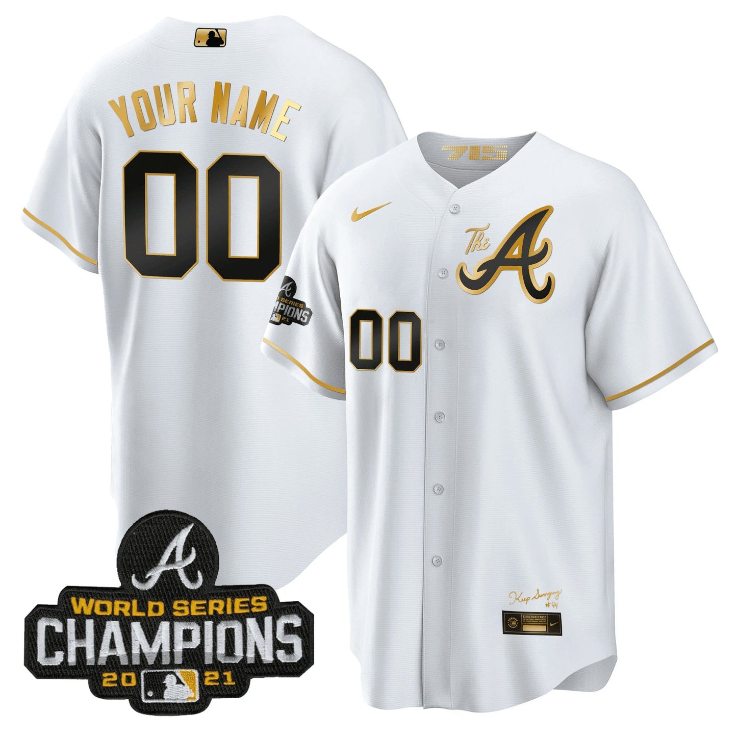 Camisa MLB Atlanta Champions City Connect Dourada Jersey