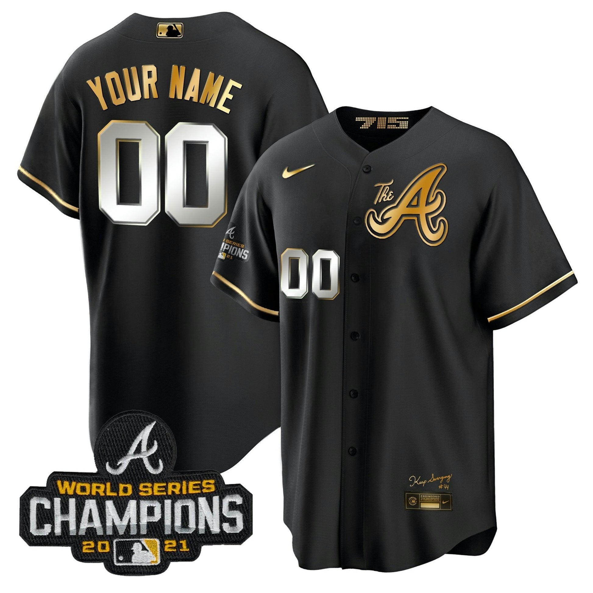 Camisa MLB Atlanta Champions City Connect Dourada Jersey