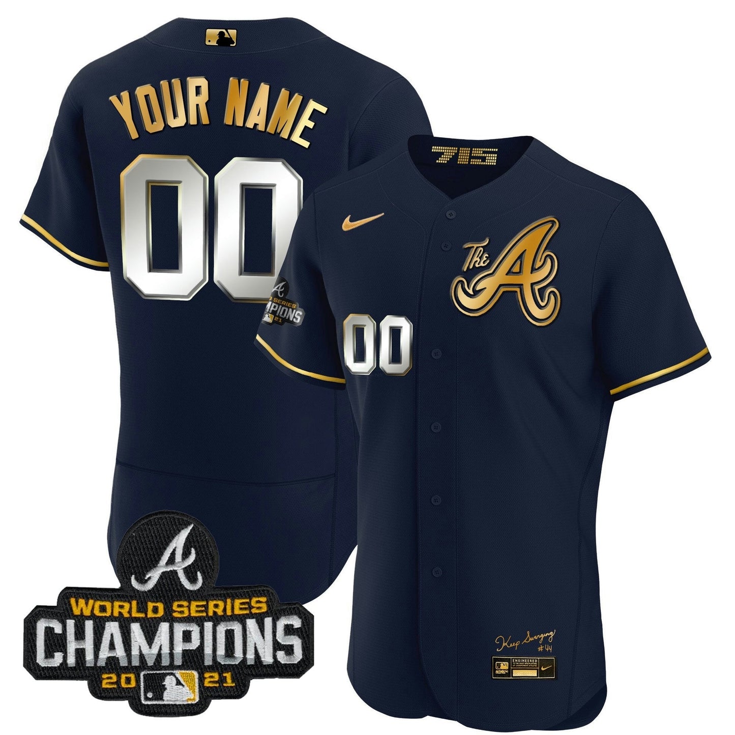 Camisa MLB Atlanta Champions City Connect Dourada Jersey