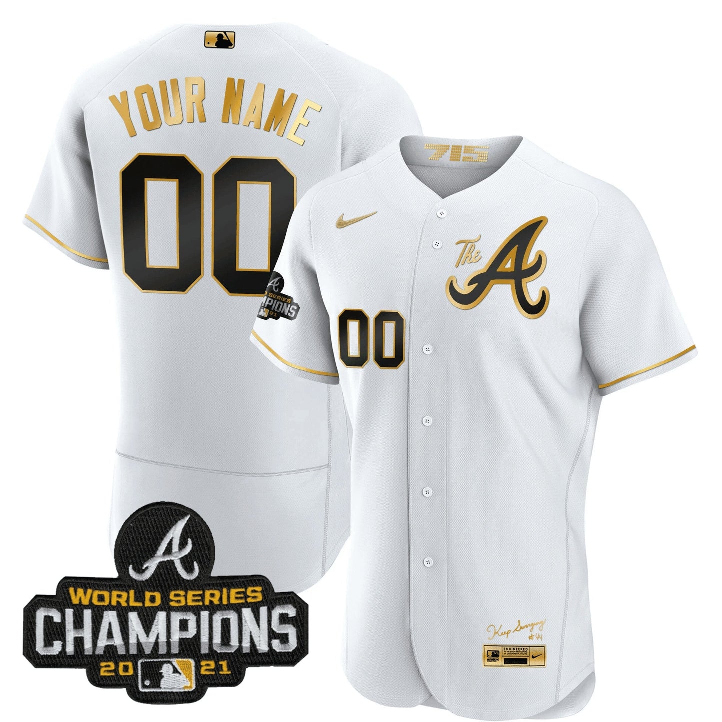 Camisa MLB Atlanta Champions City Connect Dourada Jersey