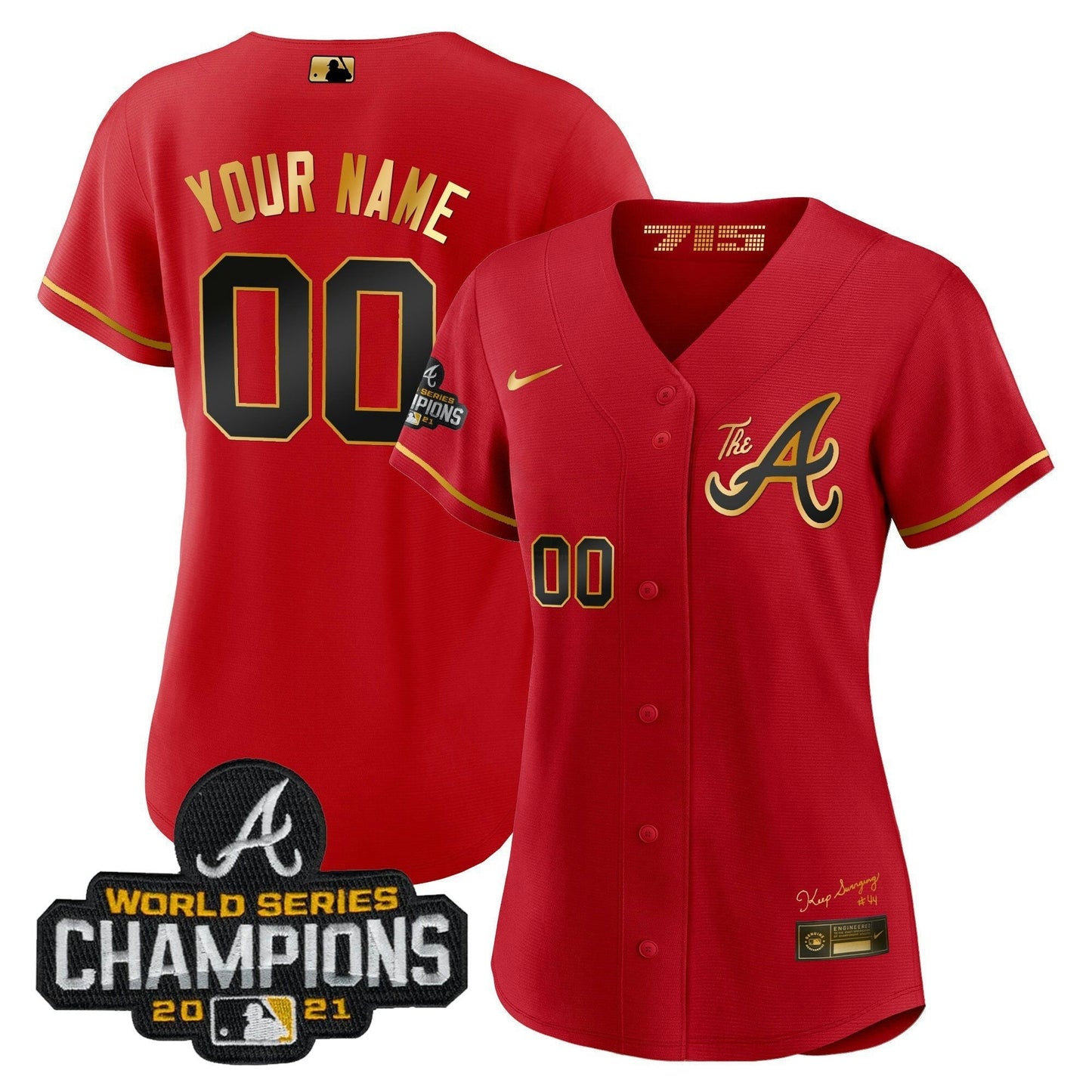 Camisa MLB Atlanta Champions City Connect Dourada Jersey