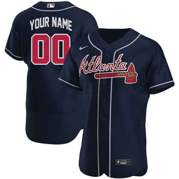 Camisa MLB Atlanta Custom Navy Jersey - Azul Marinho