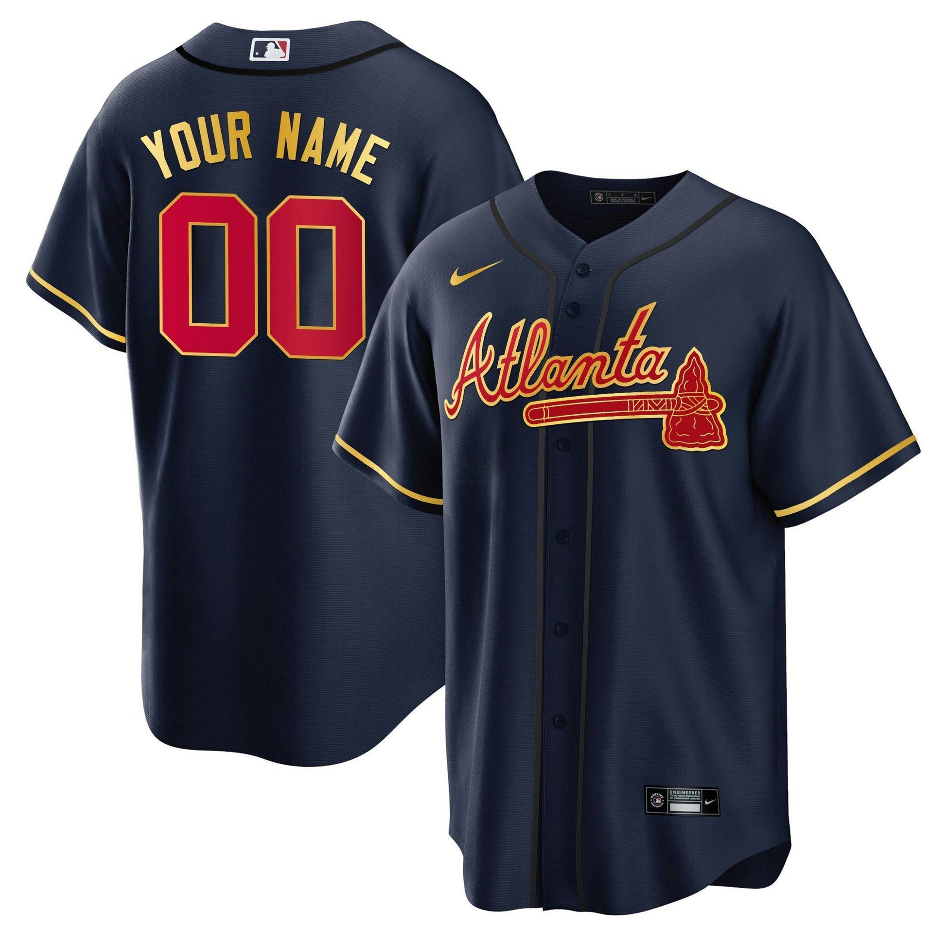 Camisa MLB Atlanta Gold Trim Jersey