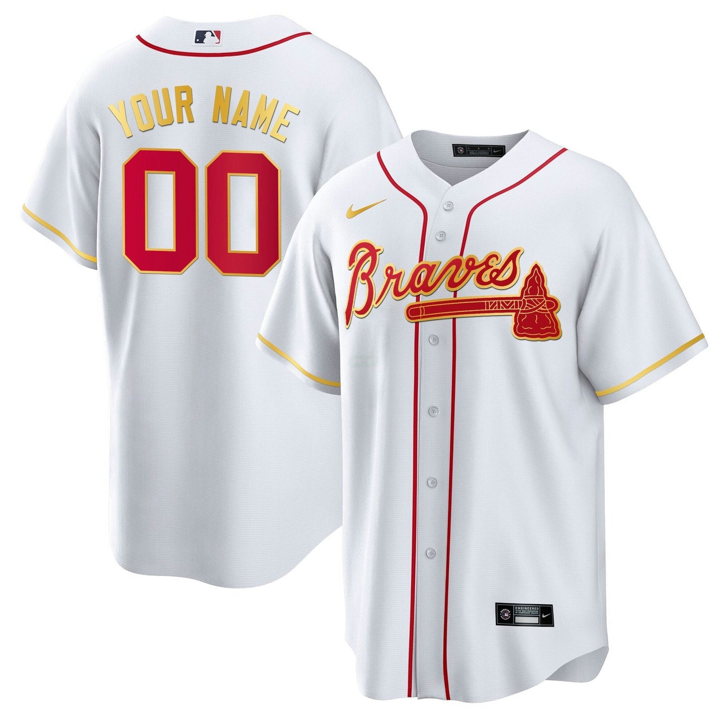 Camisa MLB Atlanta Gold Trim Jersey