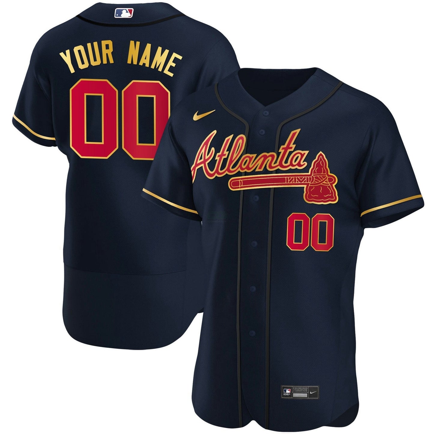 Camisa MLB Atlanta Gold Trim Jersey