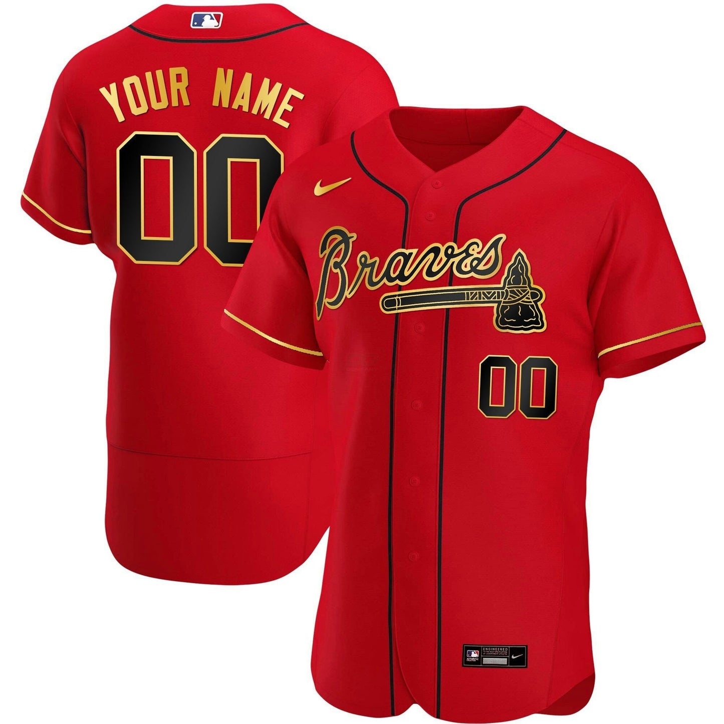 Camisa MLB Atlanta Gold Trim Jersey