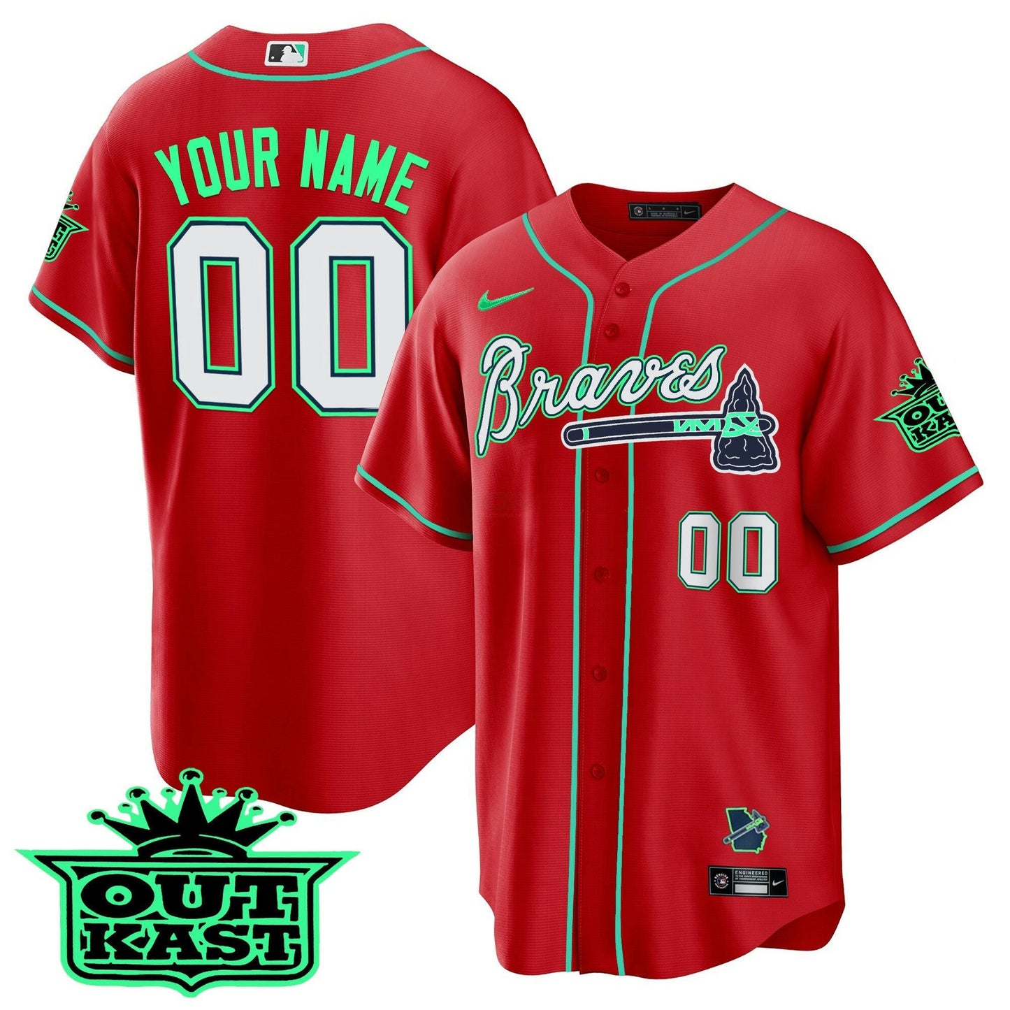 Camisa MLB Atlanta Outkast Cool Base Jersey – Galaxy Version – Stitched