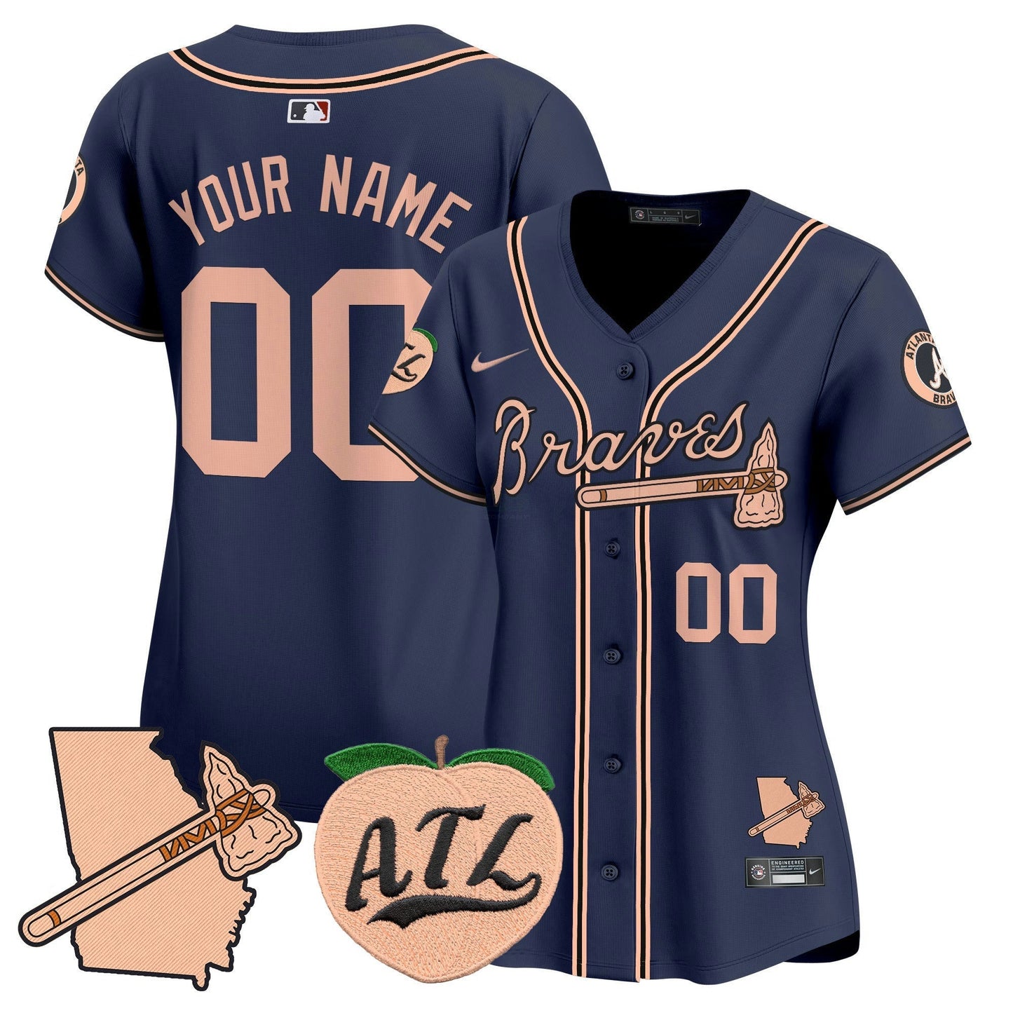 Camisa MLB Atlanta Peach Vapor Premier Limited Jersey