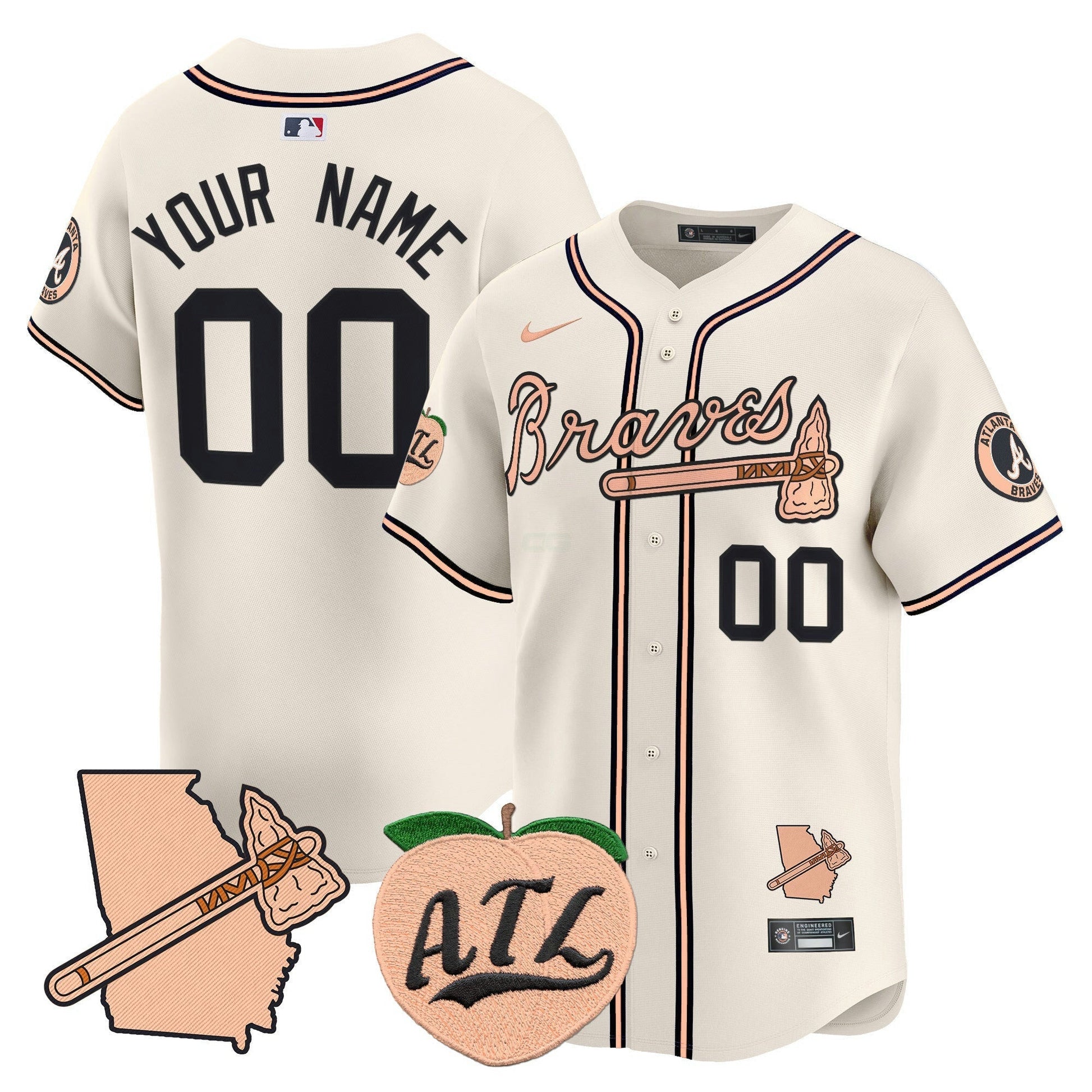 Camisa MLB Atlanta Peach Vapor Premier Limited Jersey