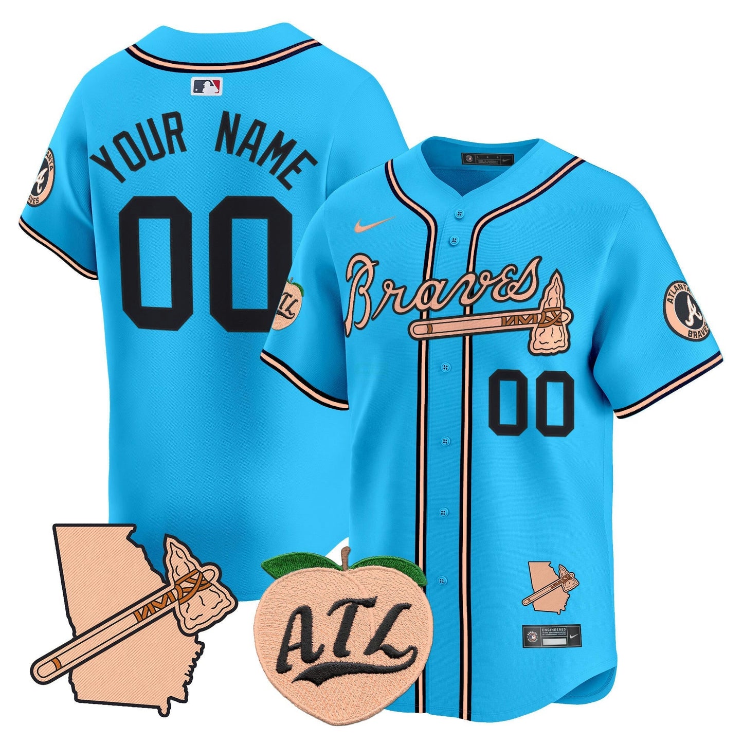 Camisa MLB Atlanta Peach Vapor Premier Limited Jersey