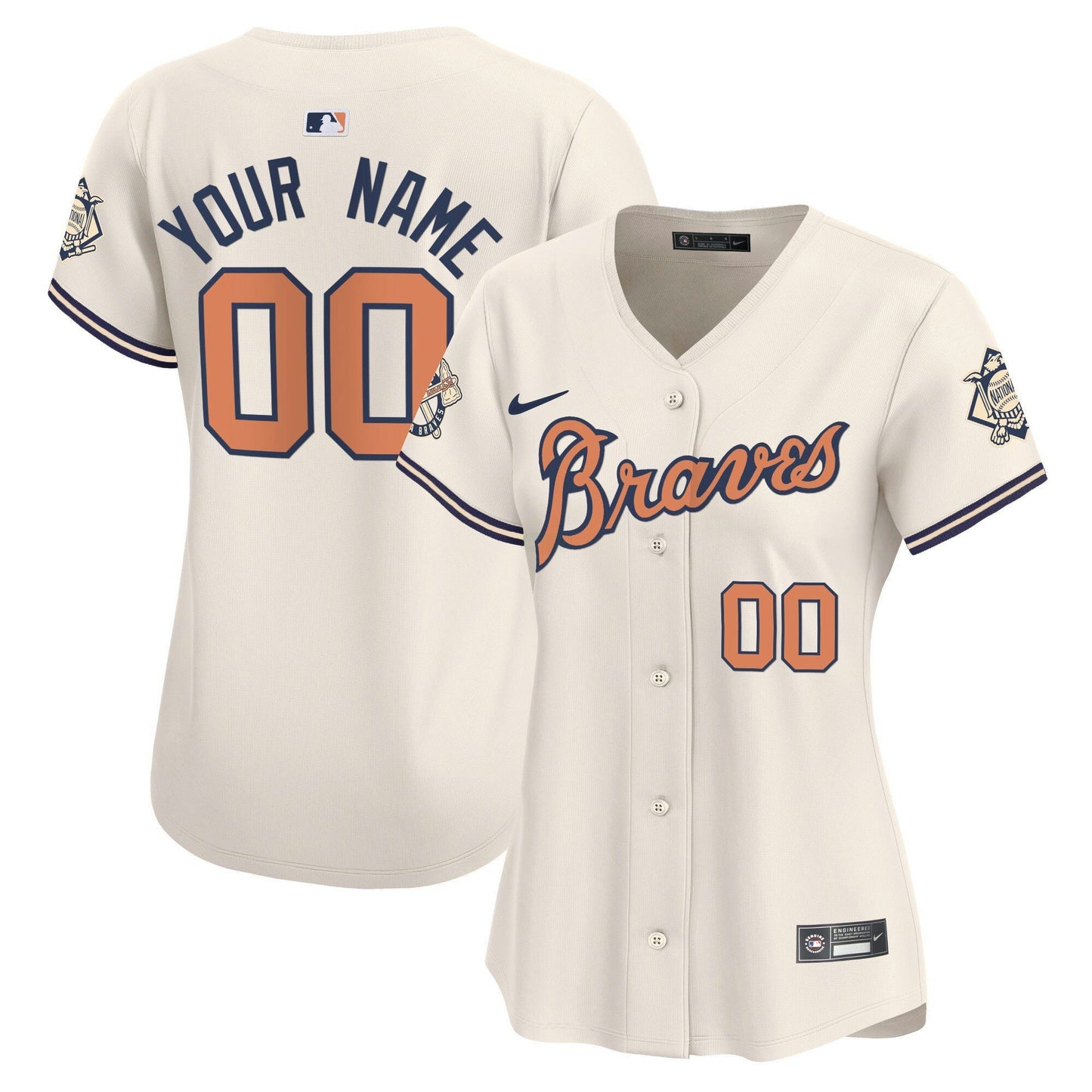 Camisa MLB Atlanta Peaches n’ Creme Vapor Premier Limited Jersey