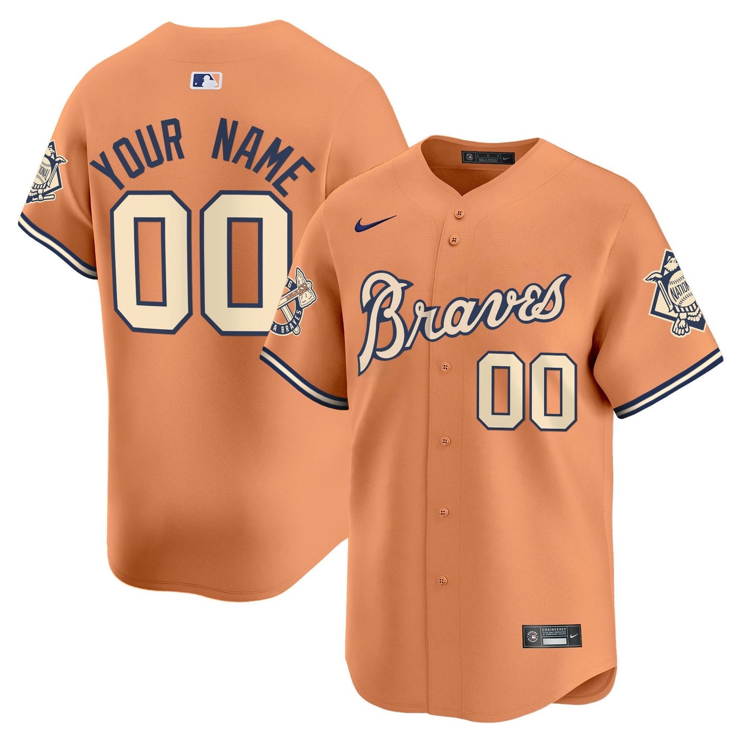 Camisa MLB Atlanta Peaches n’ Creme Vapor Premier Limited Jersey
