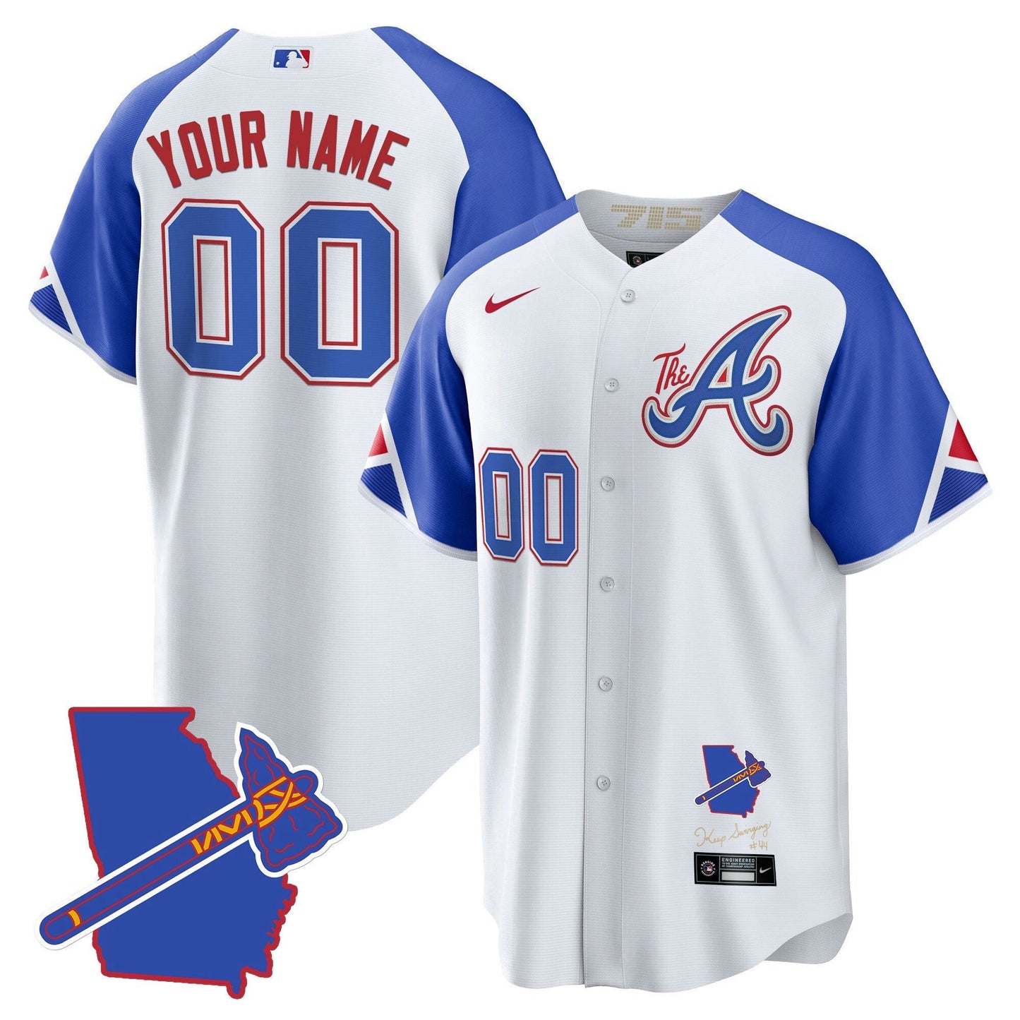 Camisa MLB Atlanta The A Dourada Cool Base Jersey – Georgia Patch